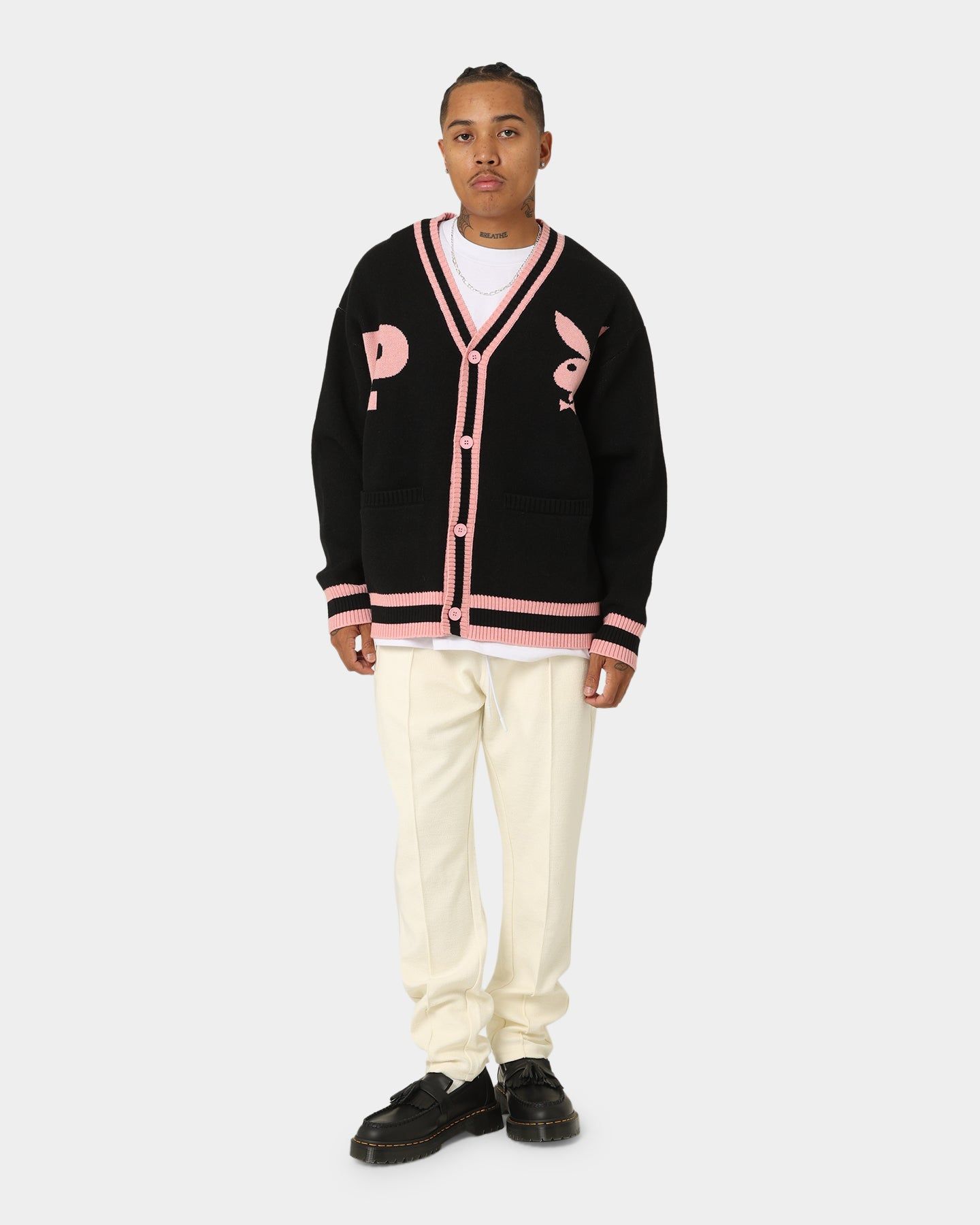 Playboy By CK Collegiate Cardigan Black/Pink sold by Culture Kings product image thumbnail 3