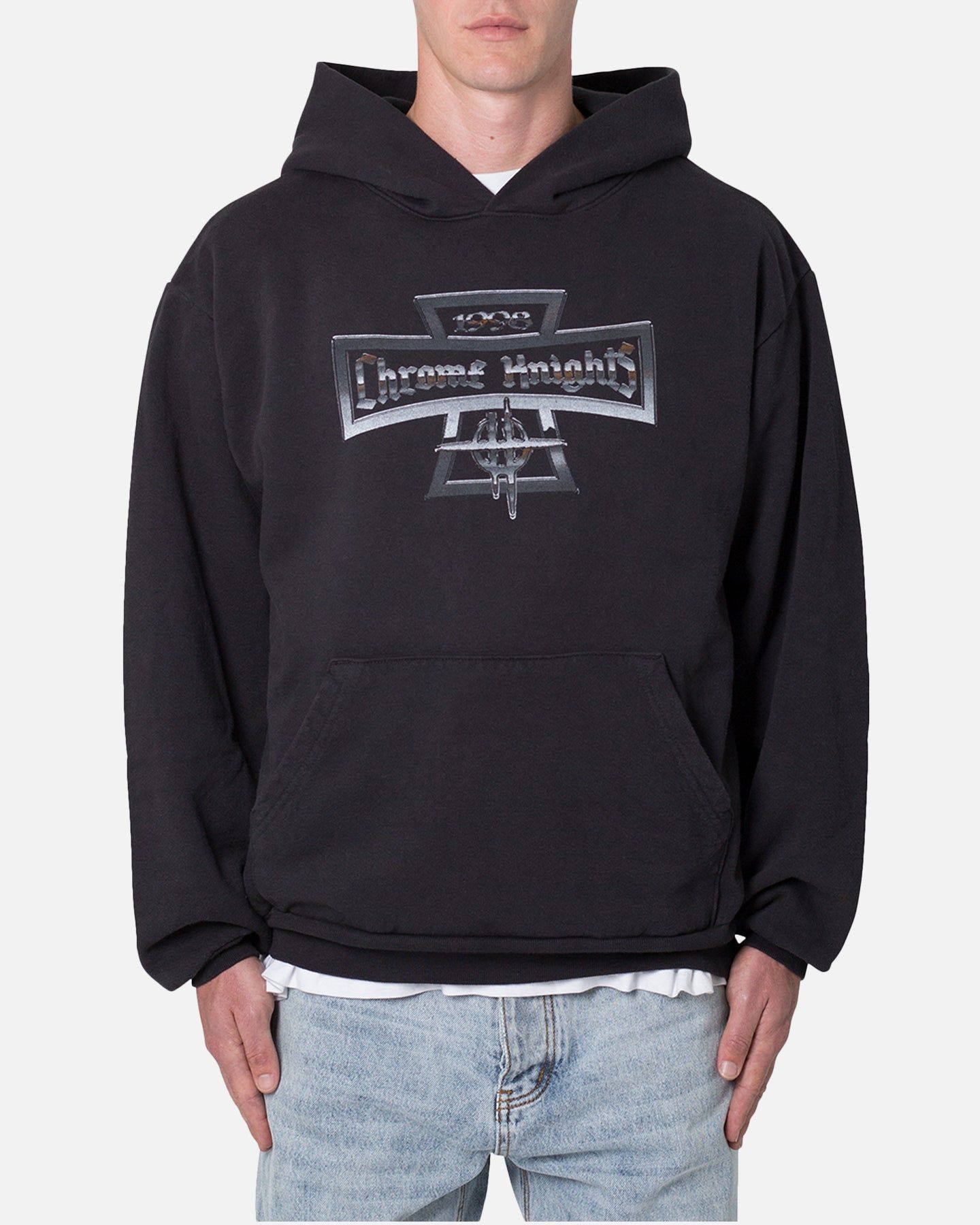 MNML Chrome Knights Hoodie Off Black sold by Culture Kings