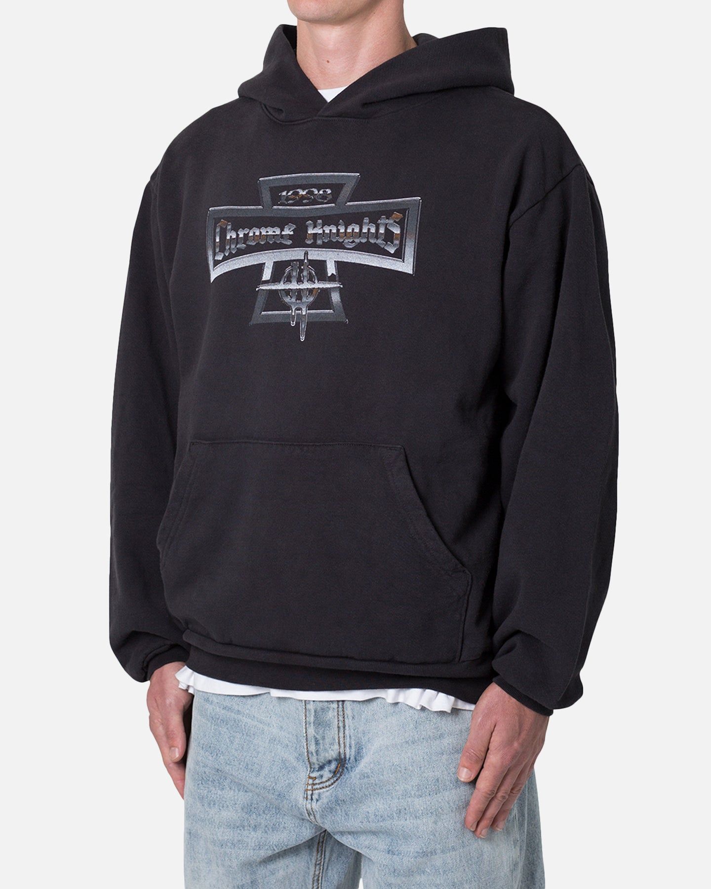 MNML Chrome Knights Hoodie Off Black sold by Culture Kings product image thumbnail 2