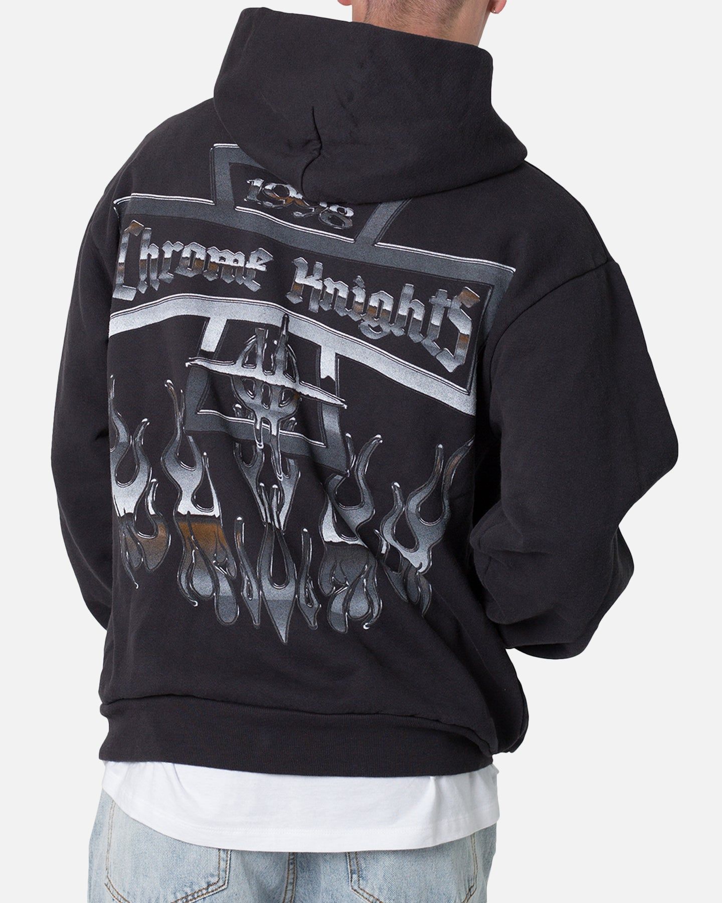 MNML Chrome Knights Hoodie Off Black sold by Culture Kings product image thumbnail 5