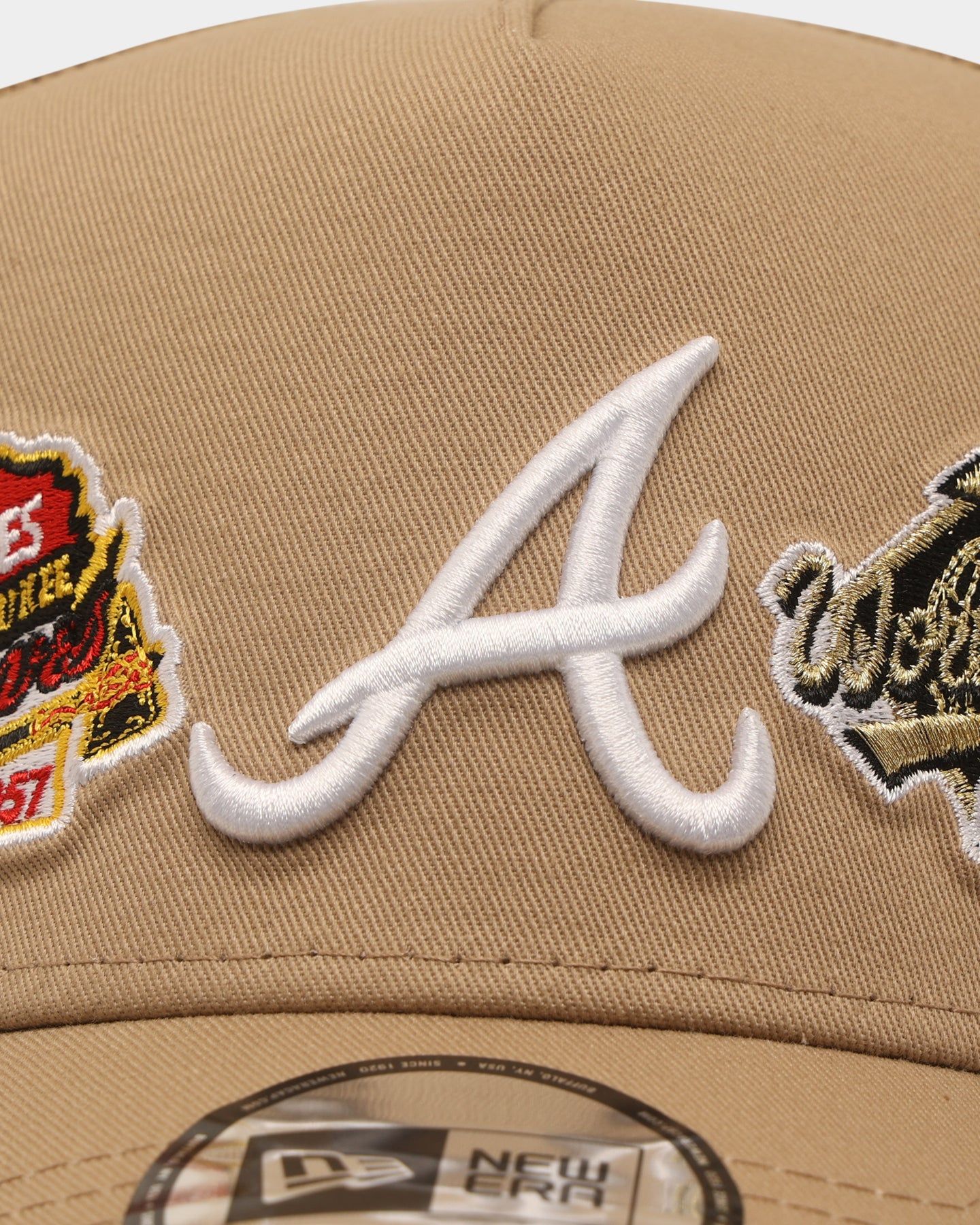 New Era Atlanta Braves 'World Series Multi Logo' 9FORTY K-Frame Snapback Tumbleweed sold by Culture Kings product image thumbnail 5