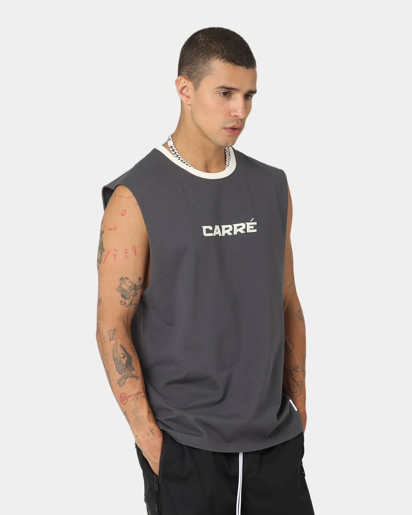 Carre Tutech Muscle T-Shirt Charcoal sold by Culture Kings product image thumbnail 5