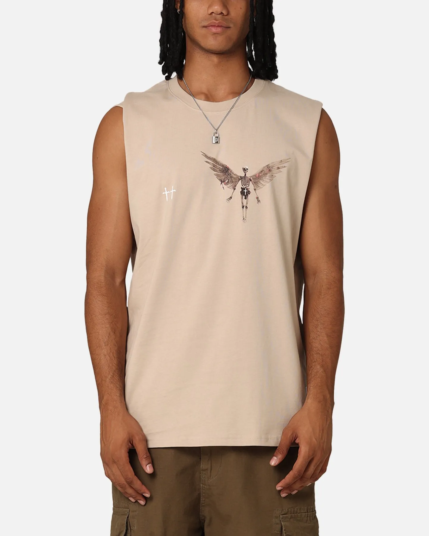 Saint Morta Momento Mori Oversized Muscle T-Shirt Stone sold by Culture Kings product image thumbnail 2