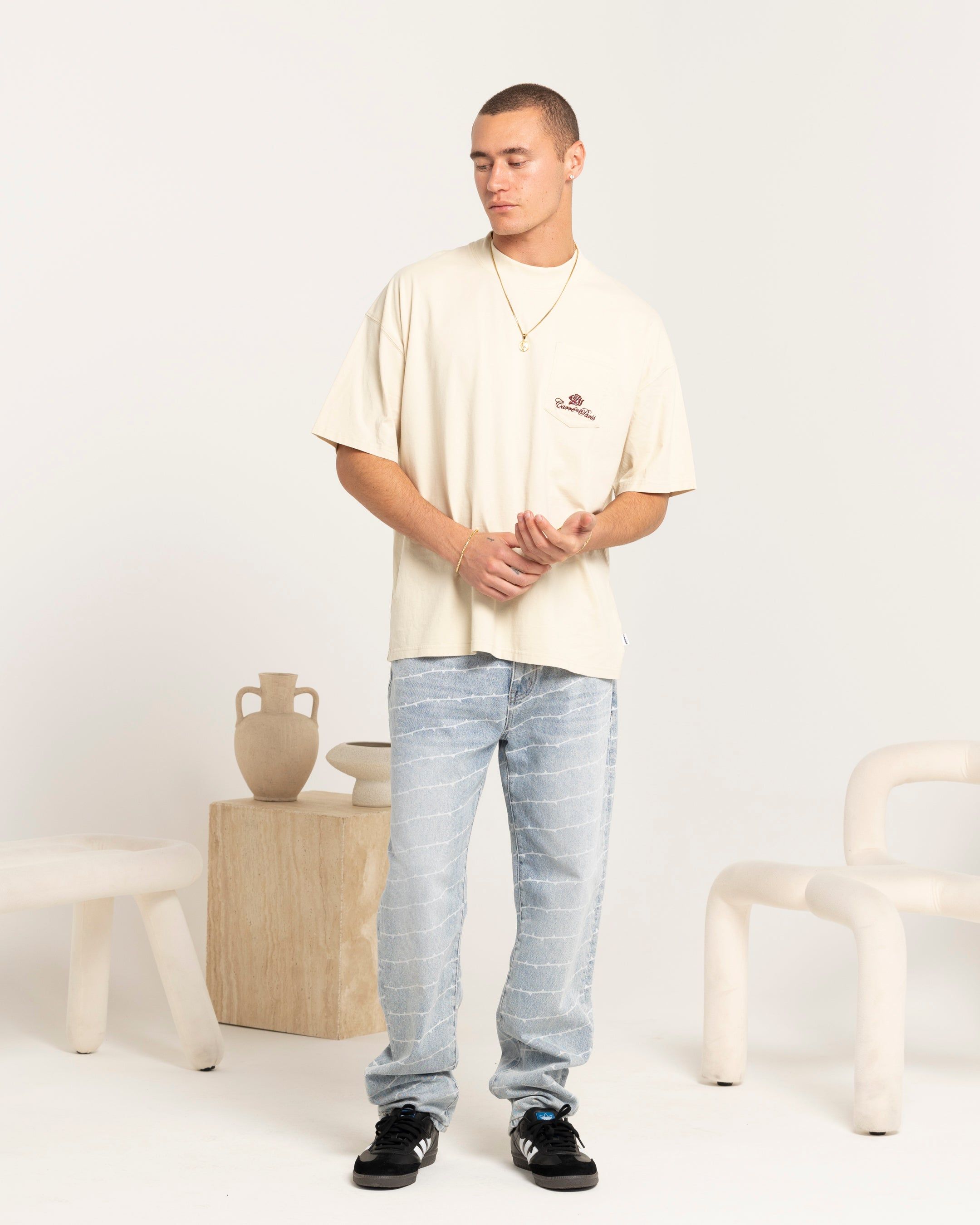 Carre Class Oversized Pocket T-Shirt Light Stone sold by Culture Kings product image thumbnail 2