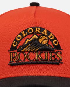New Era Colorado Rockies 'Scary Nights' 9FORTY A-Frame Snapback Orange/Black sold by Culture Kings