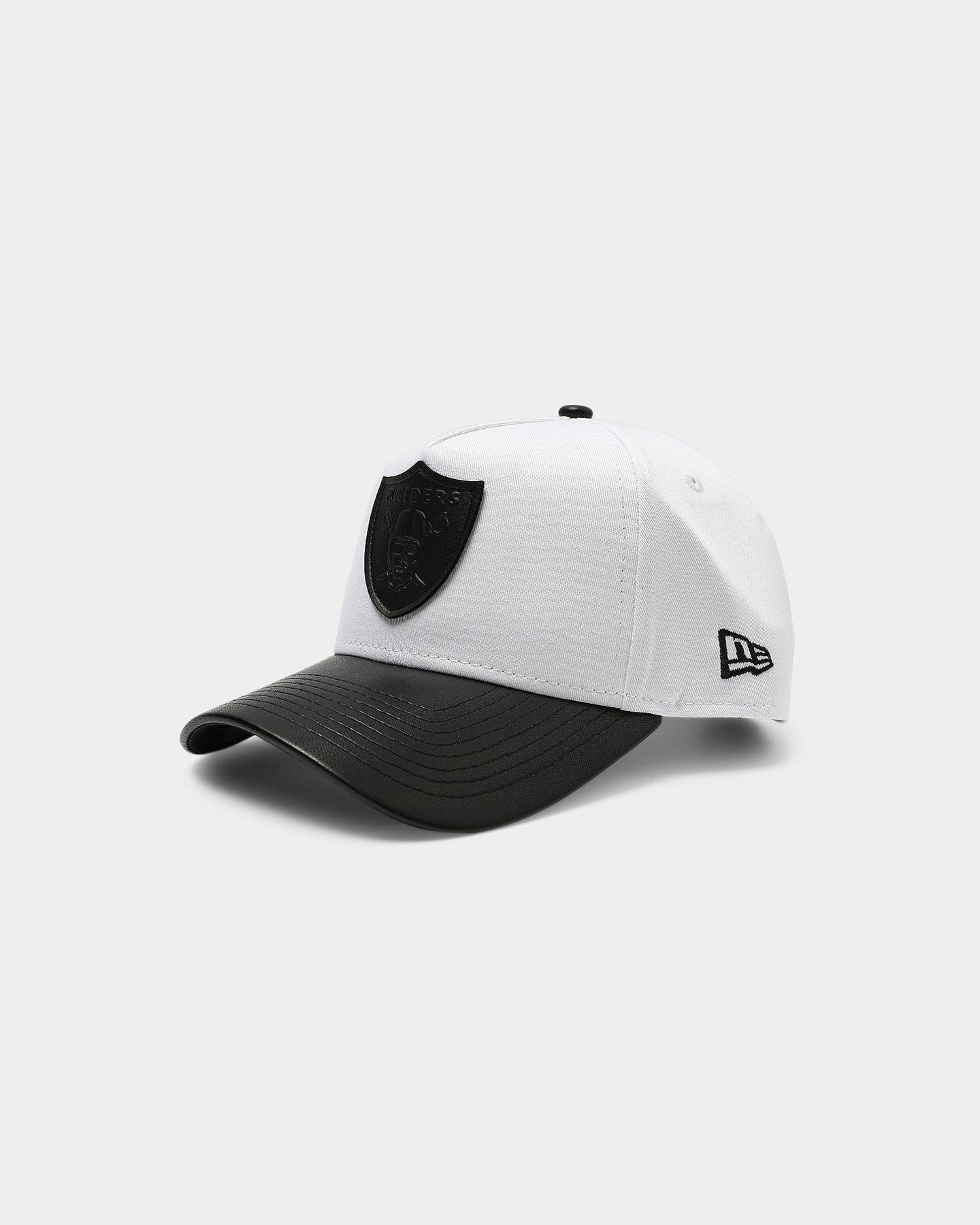 New Era Las Vegas Raiders PU Leather 9FORTY A-Frame Snapback White/Black sold by Culture Kings