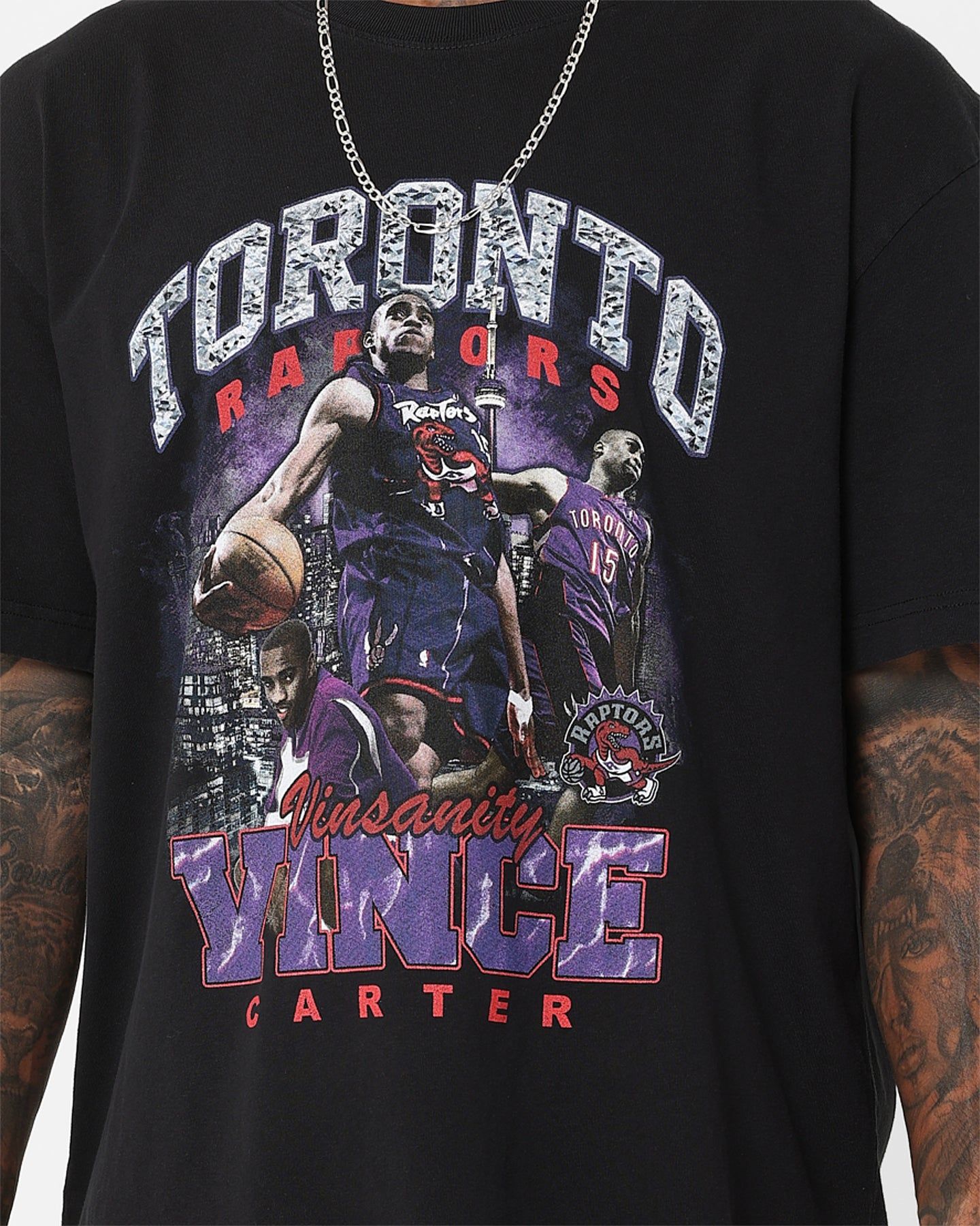 Mitchell & Ness Toronto Raptors Vince Carter Bling T-Shirt Black sold by Culture Kings product image thumbnail 3
