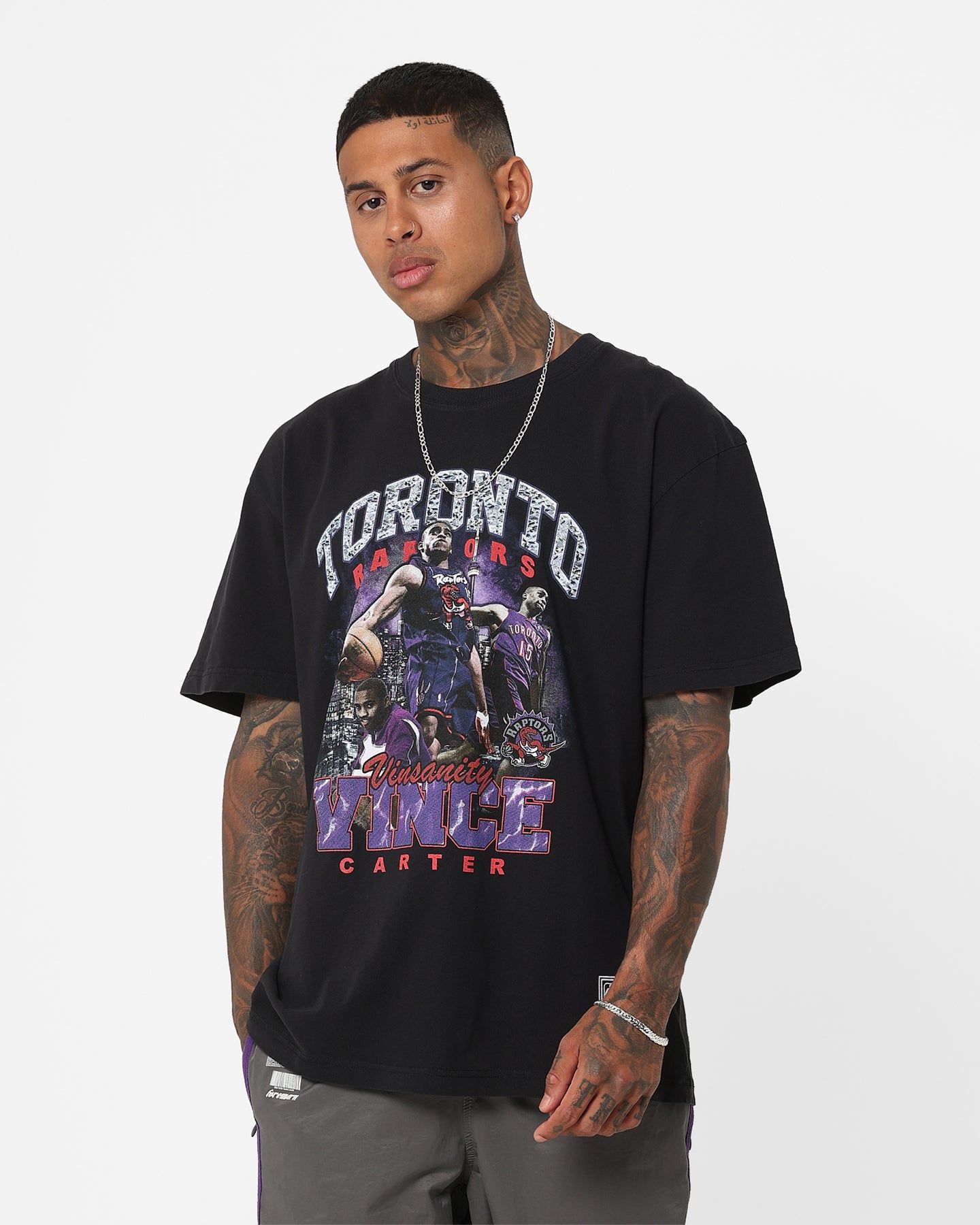 Mitchell & Ness Toronto Raptors Vince Carter Bling T-Shirt Black sold by Culture Kings