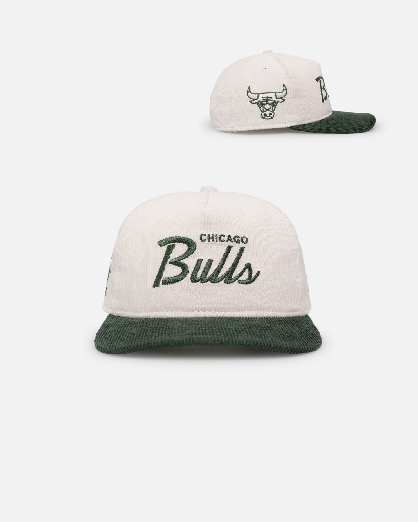 New Era Chicago Bulls 'Currency Corduroy' Golfer Pre-Curved Snapback Chrome White sold by Culture Kings