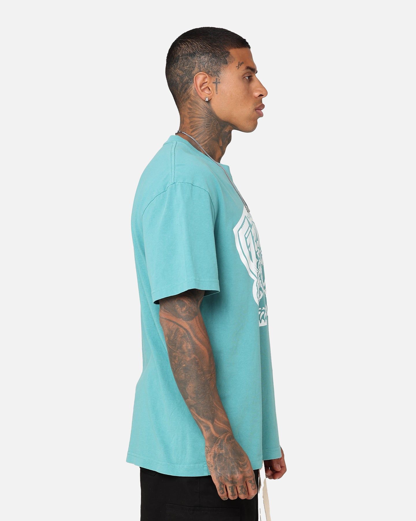 Mitchell & Ness Memphis Grizzlies XL Logo One Colour T-Shirt Faded Teal sold by Culture Kings product image thumbnail 5