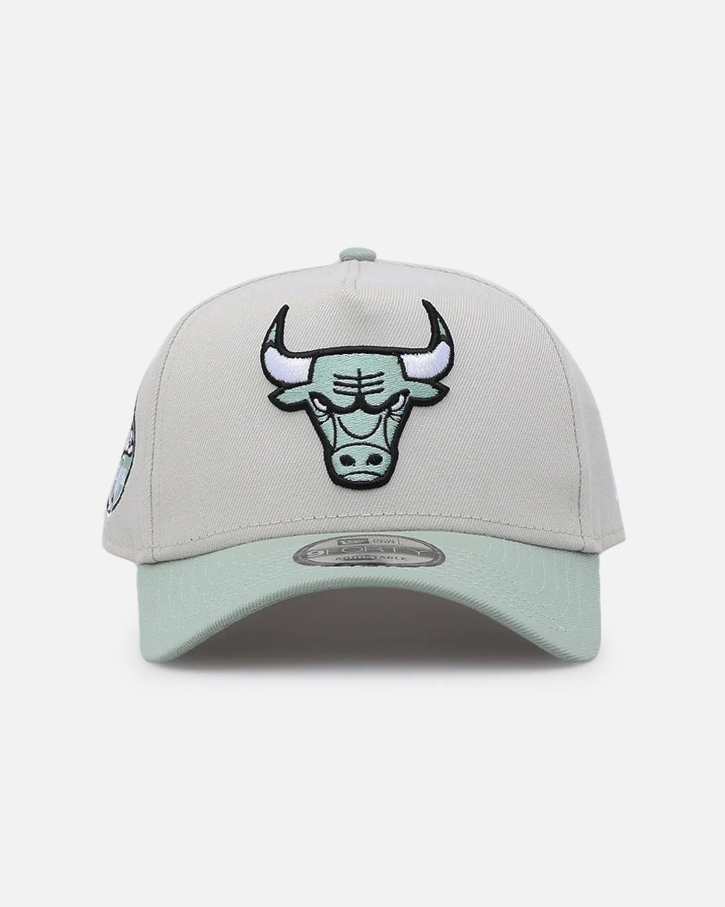 New Era Chicago Bulls 'Sea Glass' 9FORTY A-Frame Snapback Stone/Green sold by Culture Kings