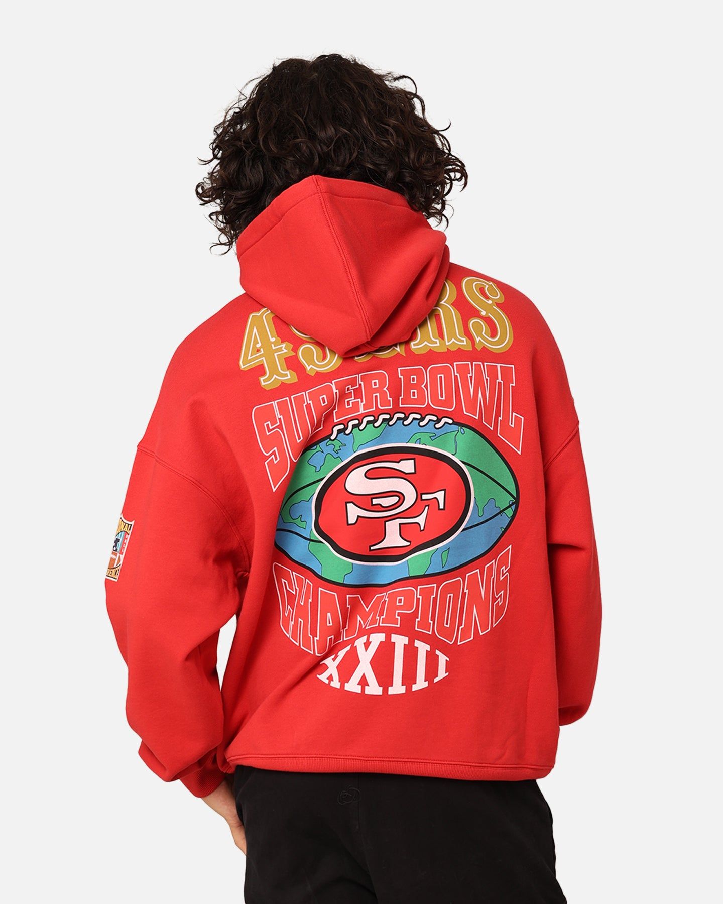 Mitchell & Ness San Francisco 49ers Super Bowl World Hoodie Faded Red sold by Culture Kings