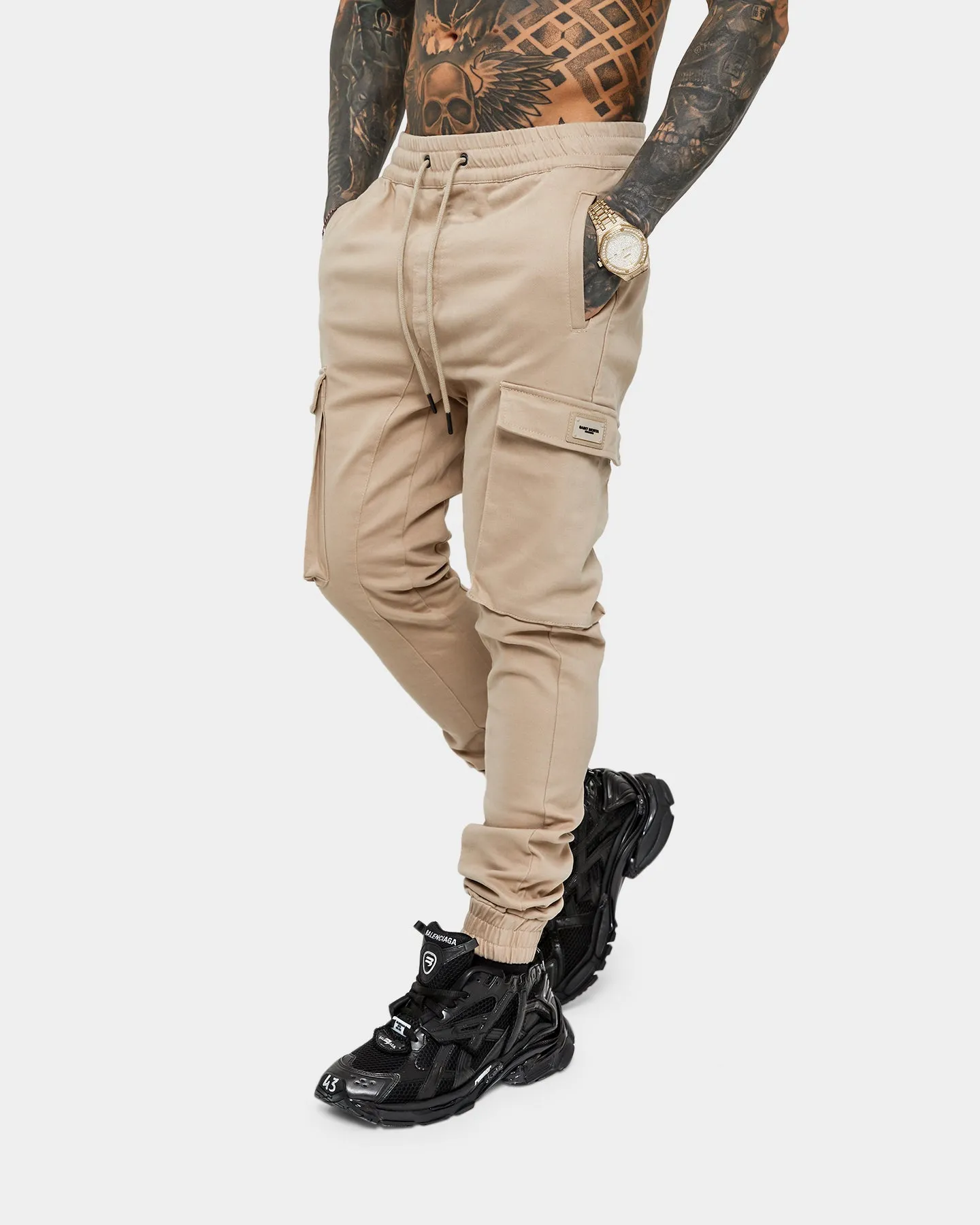 Saint Morta Annex Denim Cargo Joggers Stone sold by Culture Kings