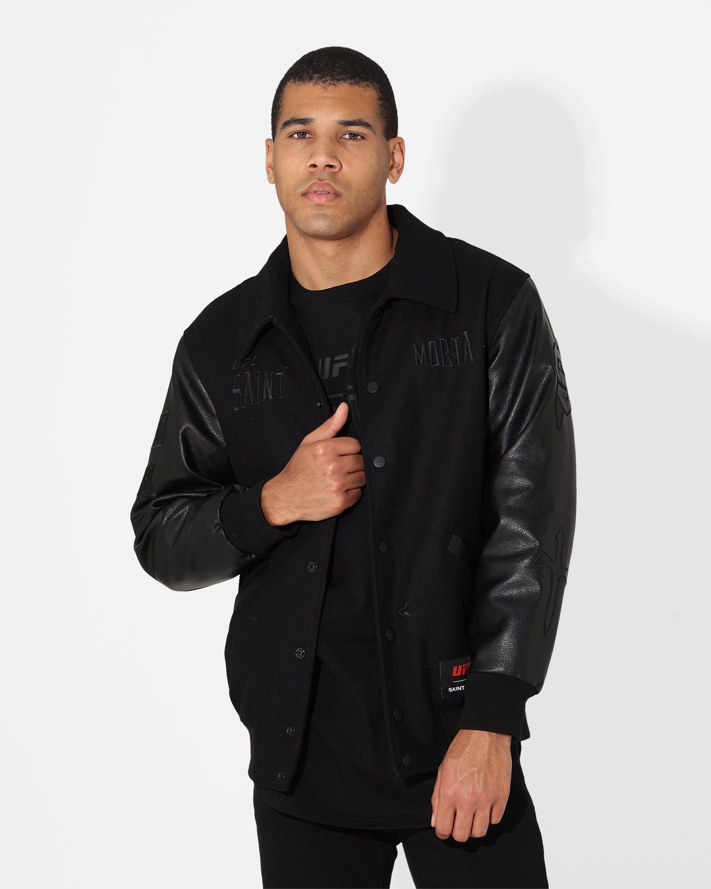 Saint Morta X UFC Championship Jacket Black/Black sold by Culture Kings product image thumbnail 2