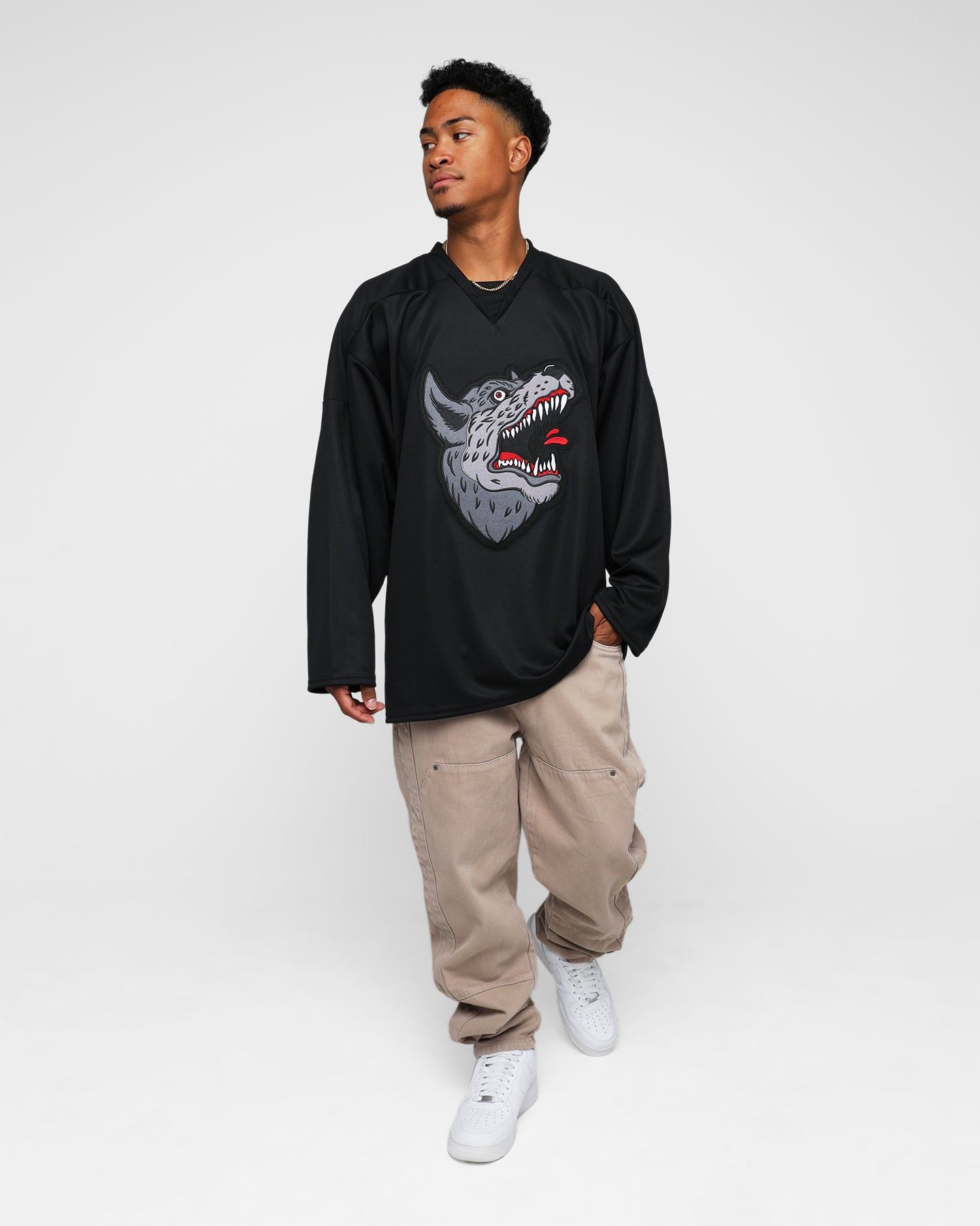 Raised By Wolves Home Hockey Jersey Black sold by Culture Kings product image thumbnail 3