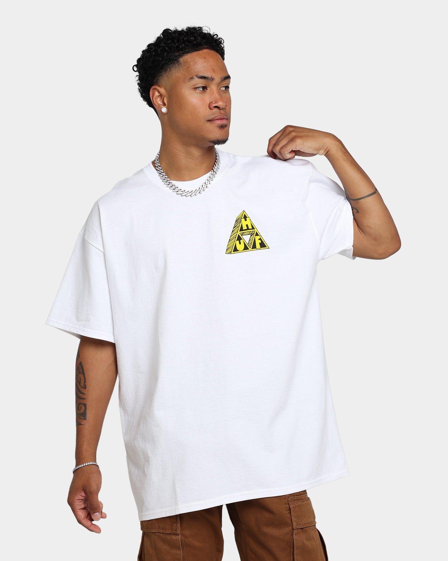 HUF Saturday Morning T-Shirt White sold by Culture Kings product image thumbnail 2