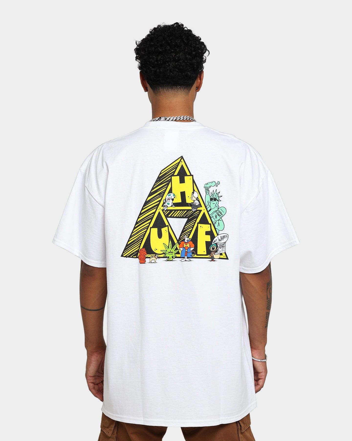 HUF Saturday Morning T-Shirt White sold by Culture Kings product image thumbnail 5