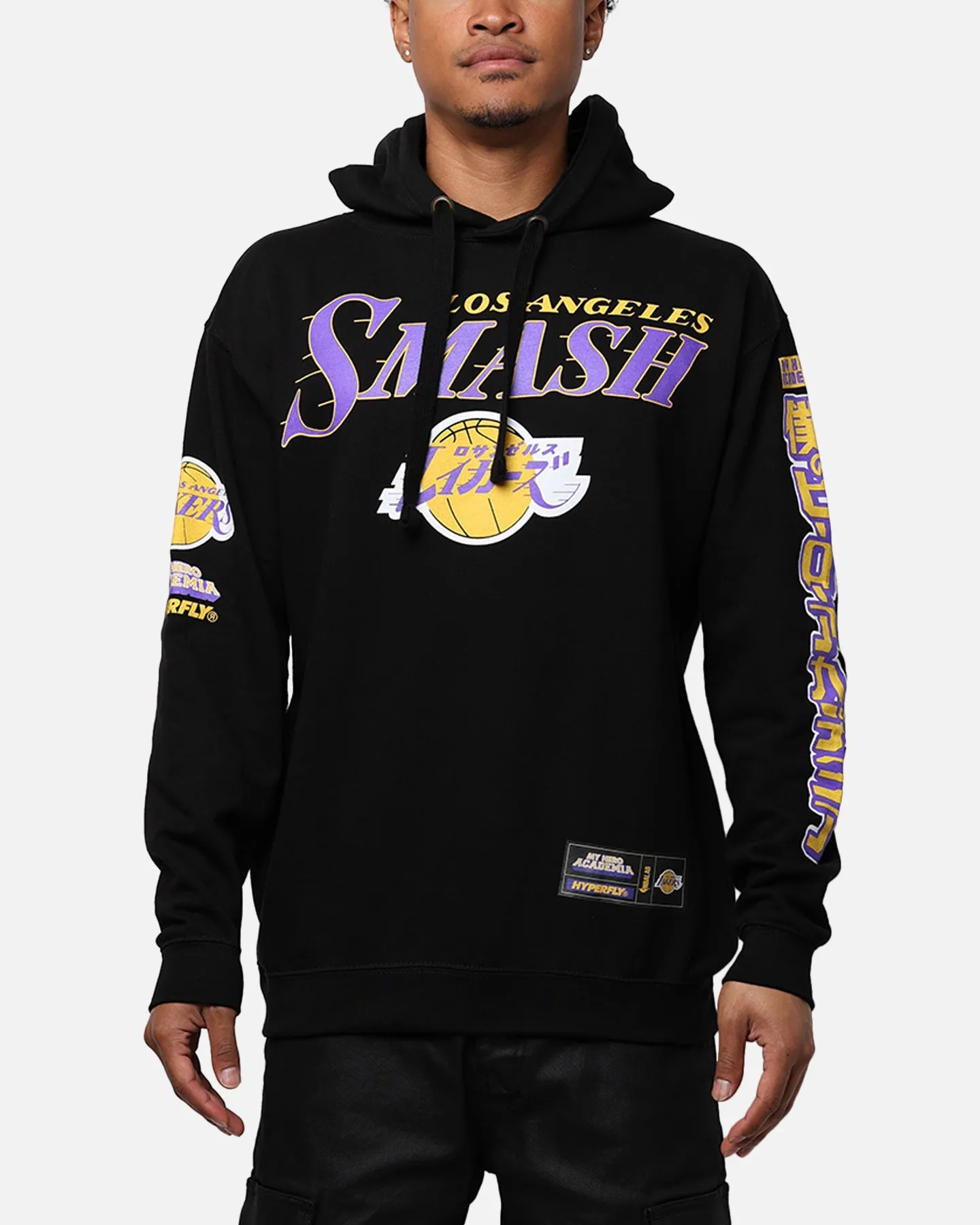 Hyperfly X My Hero Academia X NBA Los Angeles Lakers Hoodie Black sold by Culture Kings