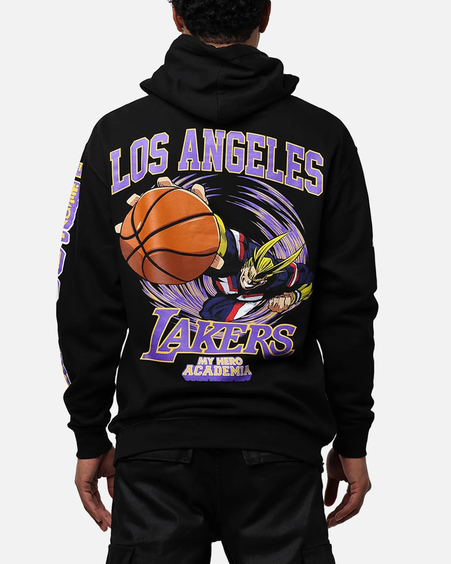 Hyperfly X My Hero Academia X NBA Los Angeles Lakers Hoodie Black sold by Culture Kings product image thumbnail 2