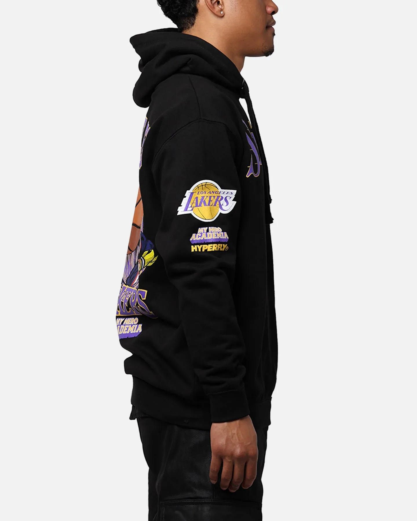 Hyperfly X My Hero Academia X NBA Los Angeles Lakers Hoodie Black sold by Culture Kings product image thumbnail 4