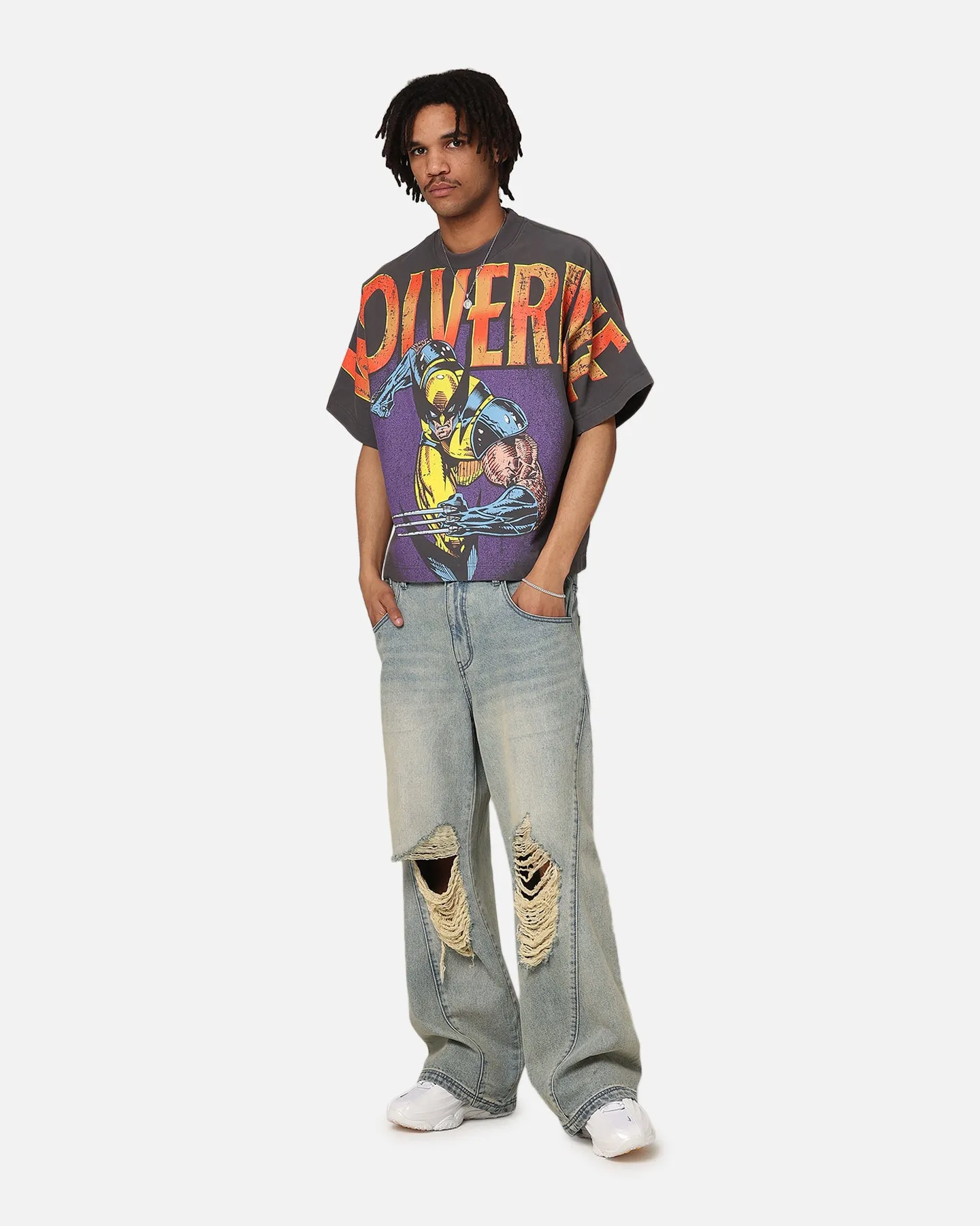 Loiter Marvel X-Men Wolverine Overprint T-Shirt Vintage Charcoal sold by Culture Kings product image thumbnail 3