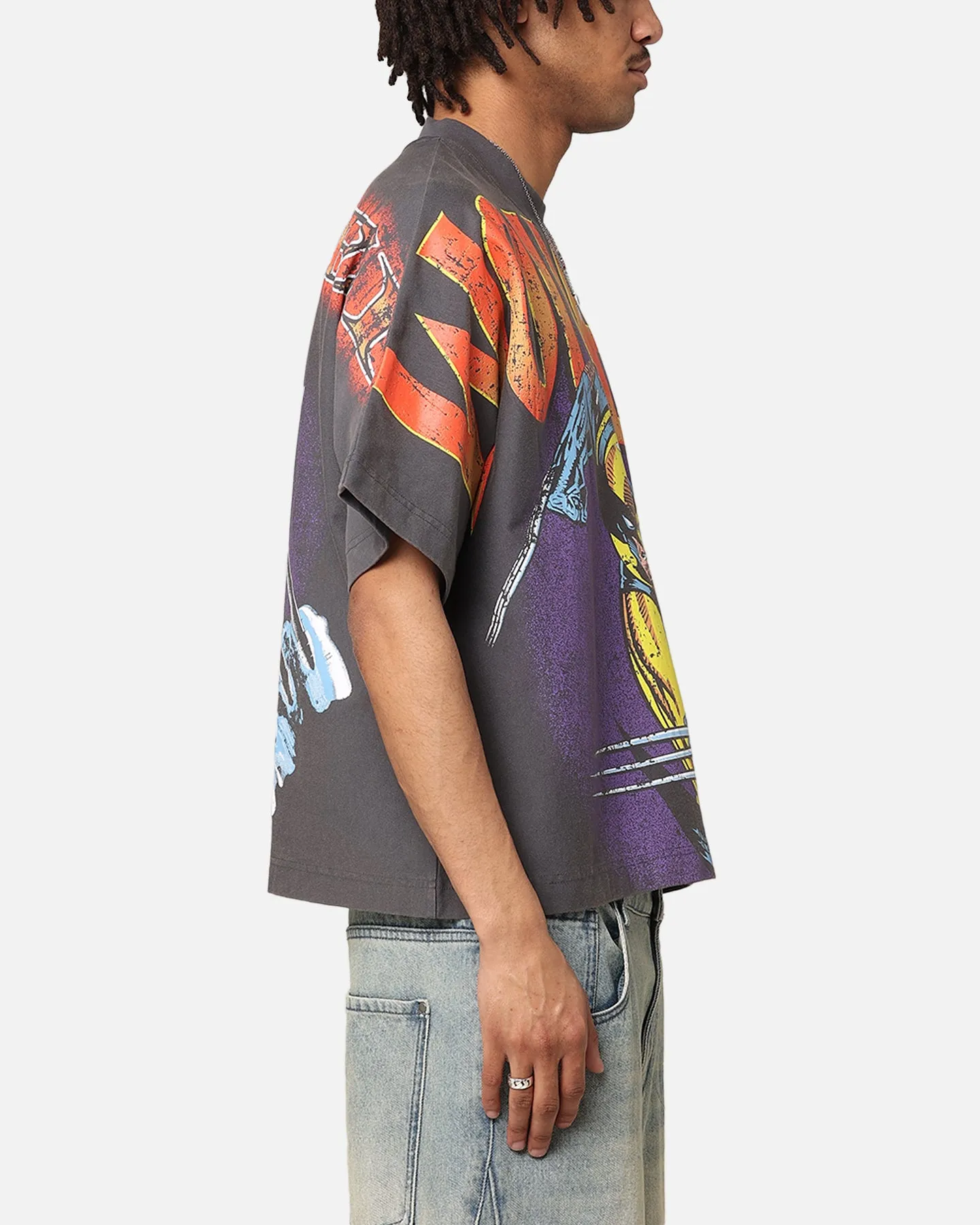 Loiter Marvel X-Men Wolverine Overprint T-Shirt Vintage Charcoal sold by Culture Kings product image thumbnail 5