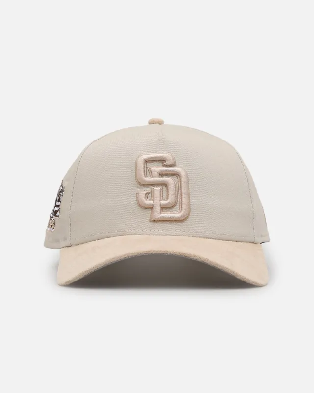 New Era San Diego Padres 'Cream Suede' 9FORTY A-Frame Strapback Stone/Oatmilk sold by Culture Kings
