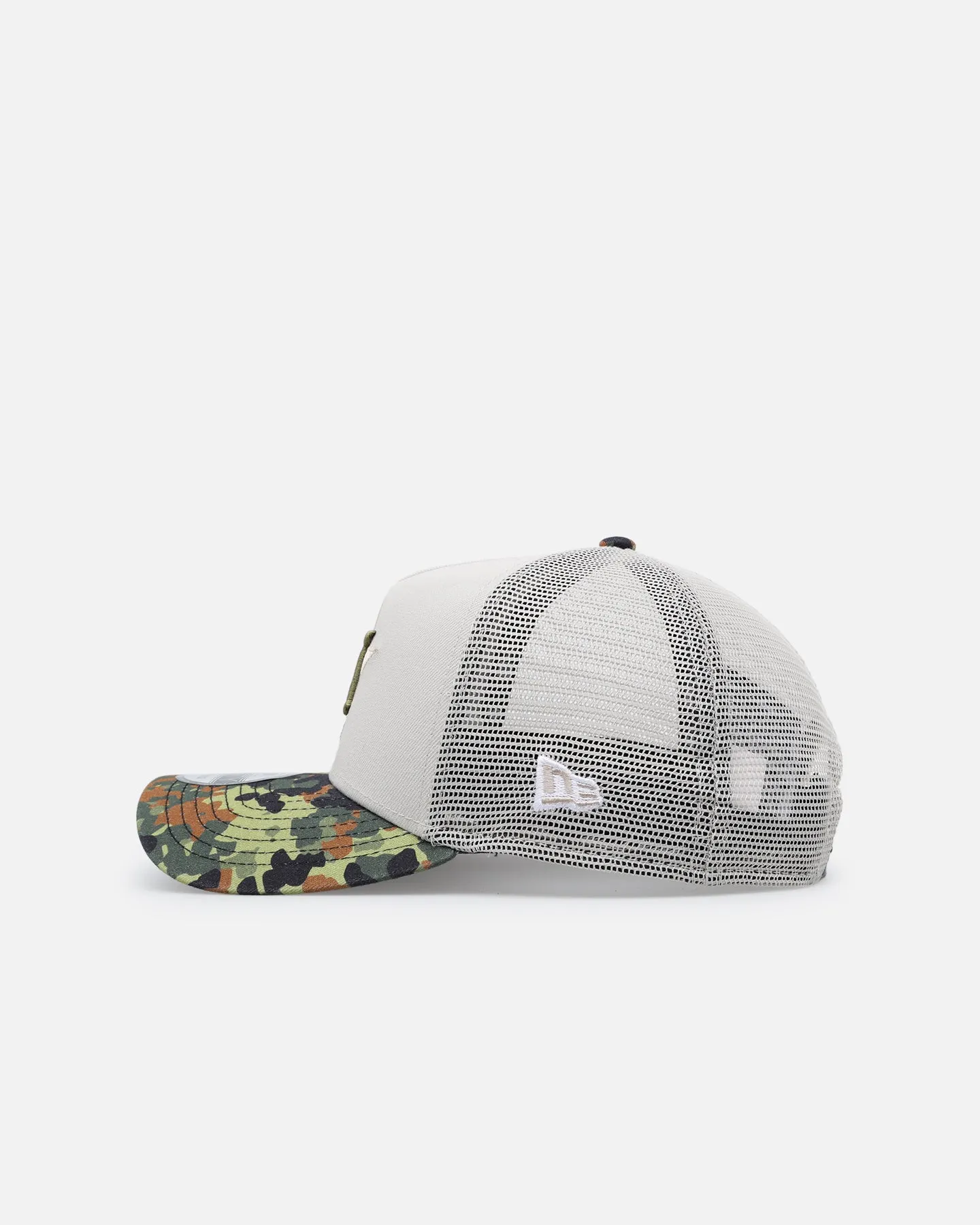 New Era Houston Astros "Camo Visor" 9FORTY A-Frame Trucker Snapback Stone/Olive sold by Culture Kings product image thumbnail 4