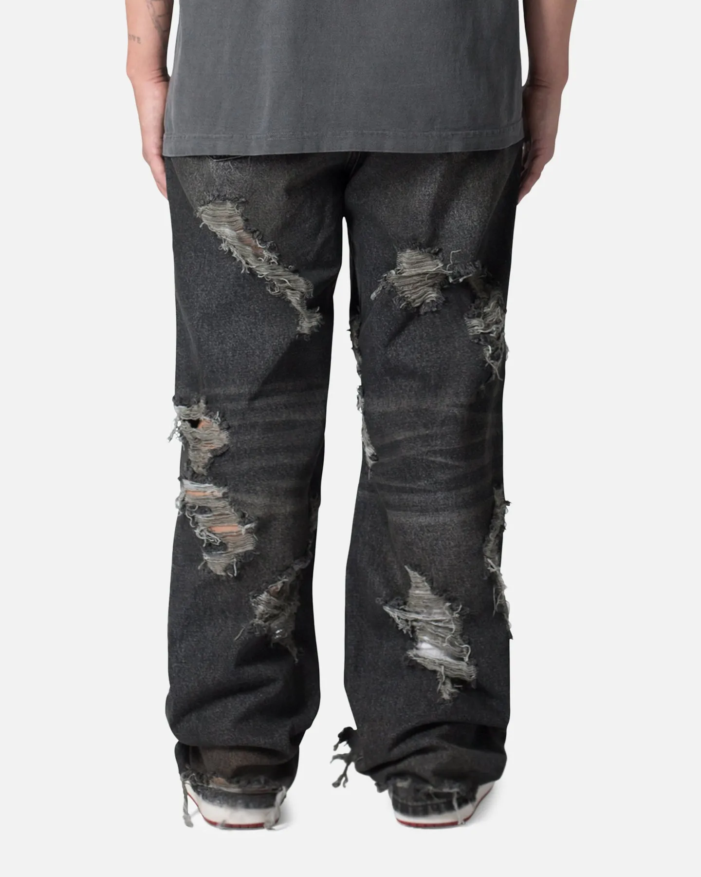 MNML Ultra Baggy Decimated Denin Jeans Black sold by Culture Kings product image thumbnail 4