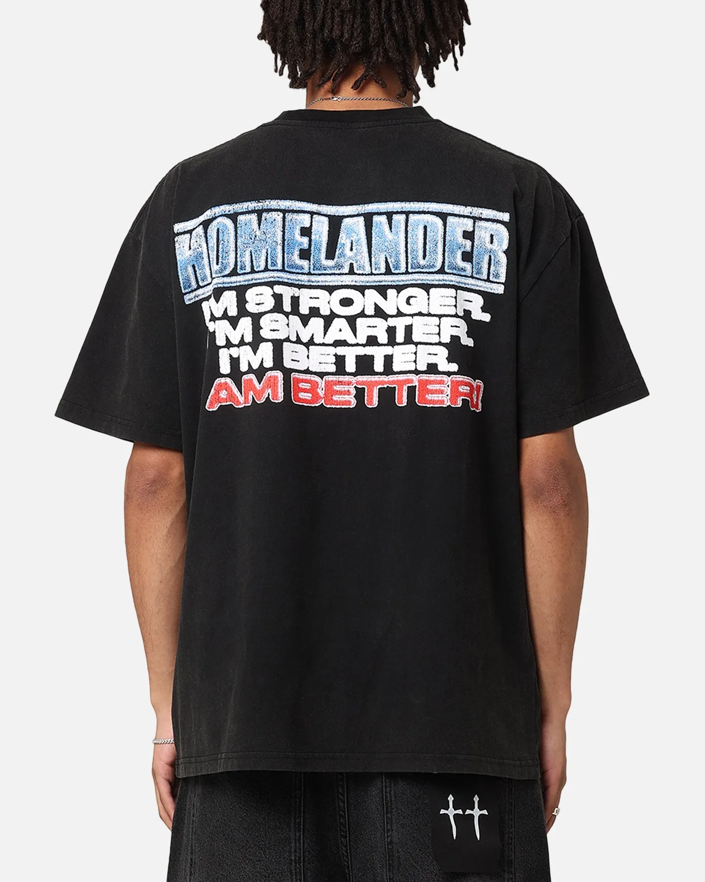 Goat Crew X The Boys Homelander Vintage T-Shirt Black Acidwash sold by Culture Kings product image thumbnail 2