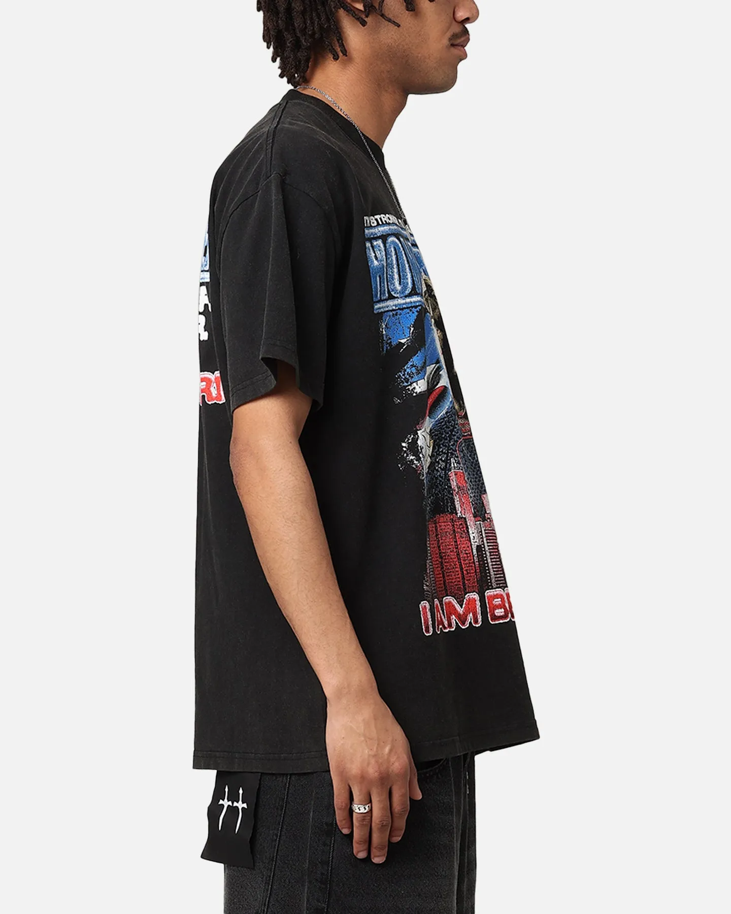 Goat Crew X The Boys Homelander Vintage T-Shirt Black Acidwash sold by Culture Kings product image thumbnail 5