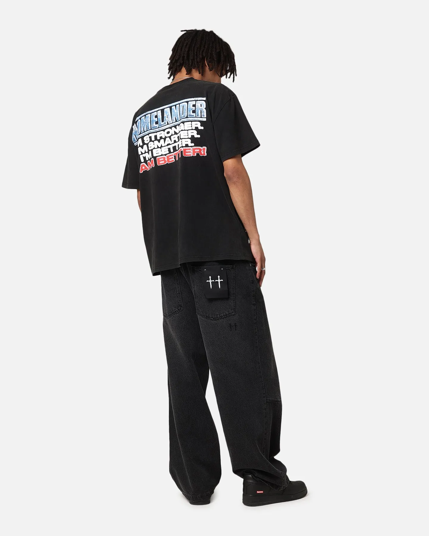 Goat Crew X The Boys Homelander Vintage T-Shirt Black Acidwash sold by Culture Kings product image thumbnail 4