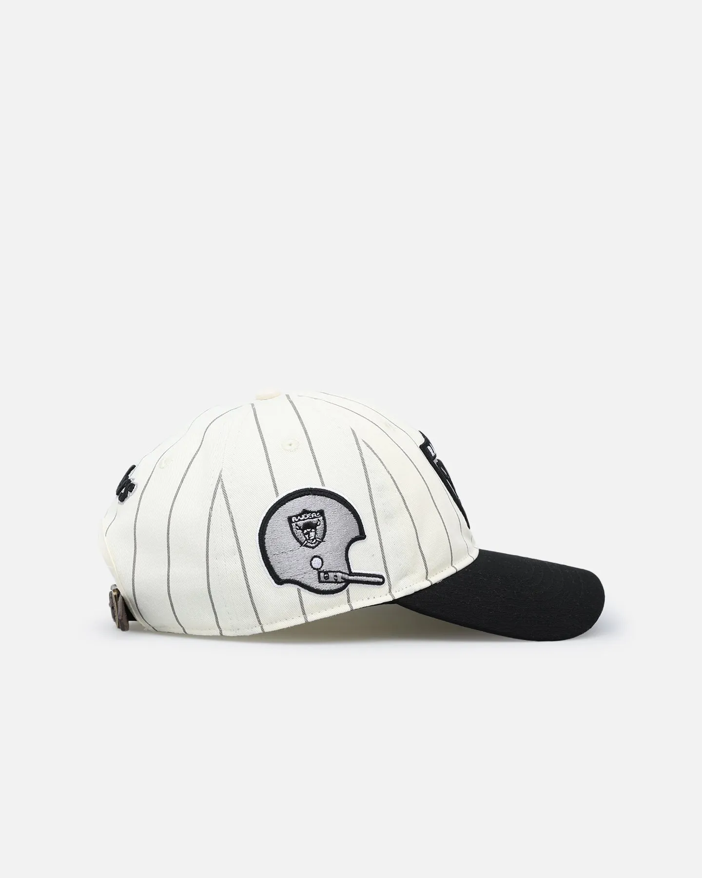 Pro Standard Las Vegas Raiders Pinstripe Classic Dad Hat Strapback Eggshell/Yellow sold by Culture Kings product image thumbnail 3