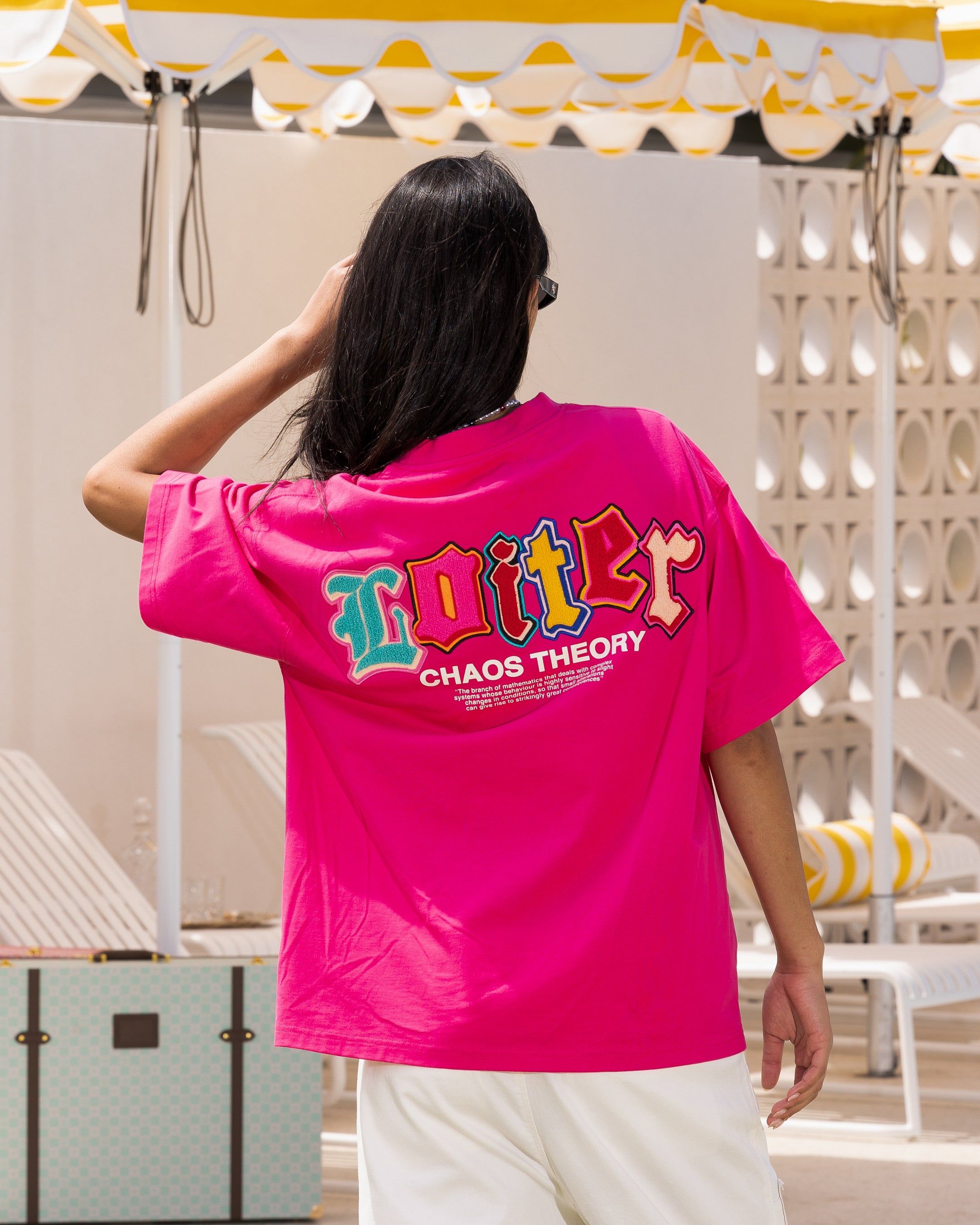 Loiter Chaos Theory T-Shirt Hot Pink sold by Culture Kings