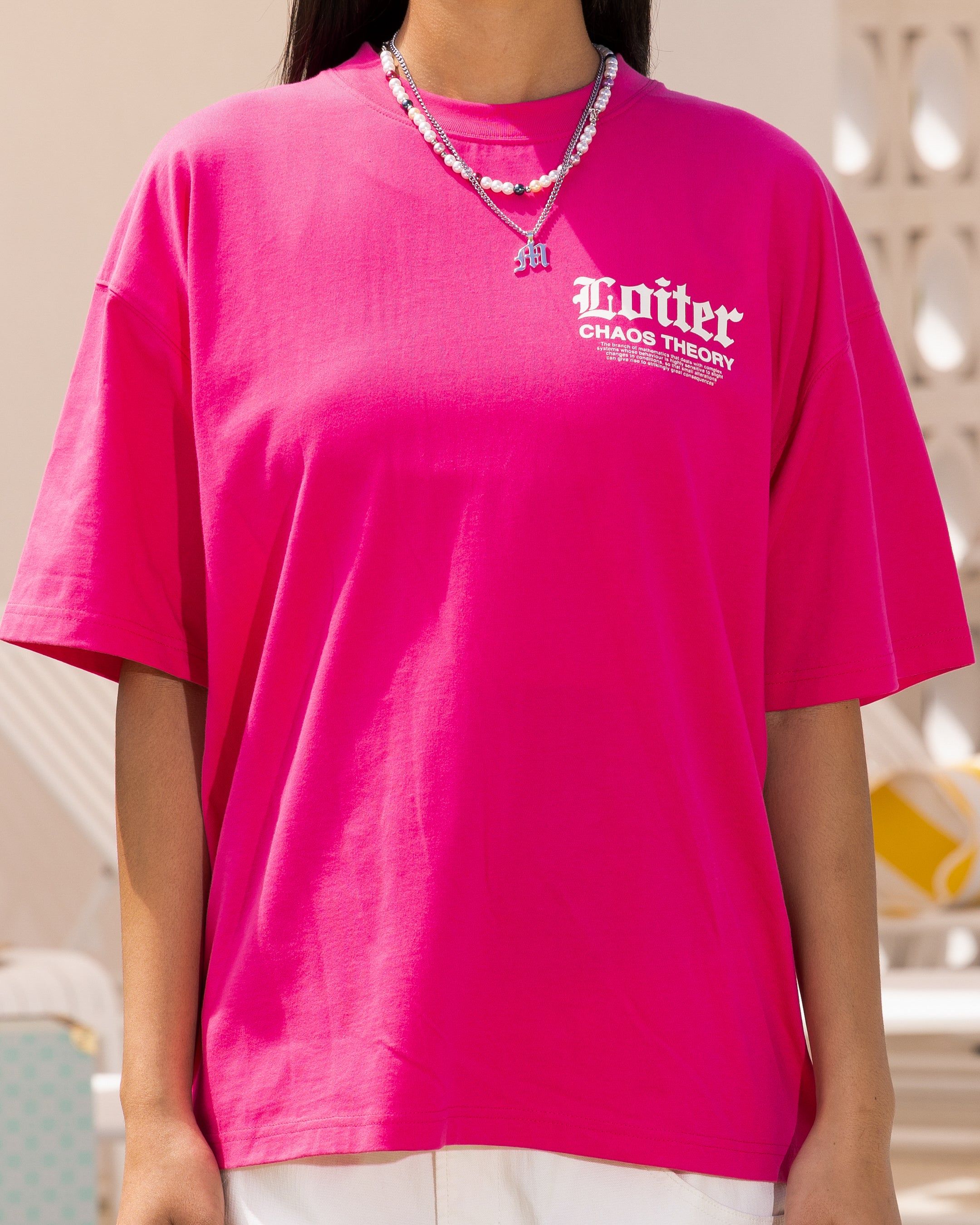 Loiter Chaos Theory T-Shirt Hot Pink sold by Culture Kings product image thumbnail 4