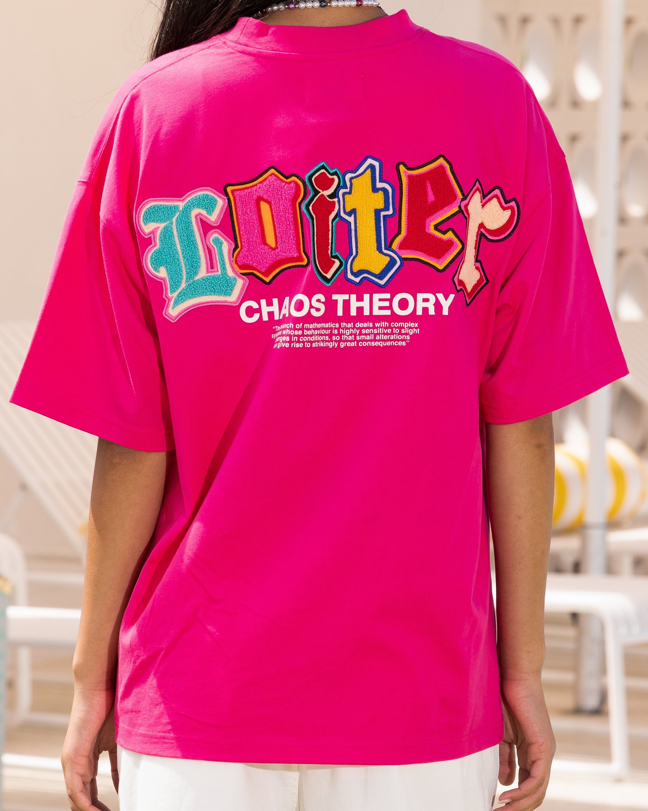 Loiter Chaos Theory T-Shirt Hot Pink sold by Culture Kings product image thumbnail 5