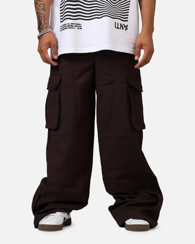 MNML Baggy Cargo Trouser Pants Burgandy sold by Culture Kings