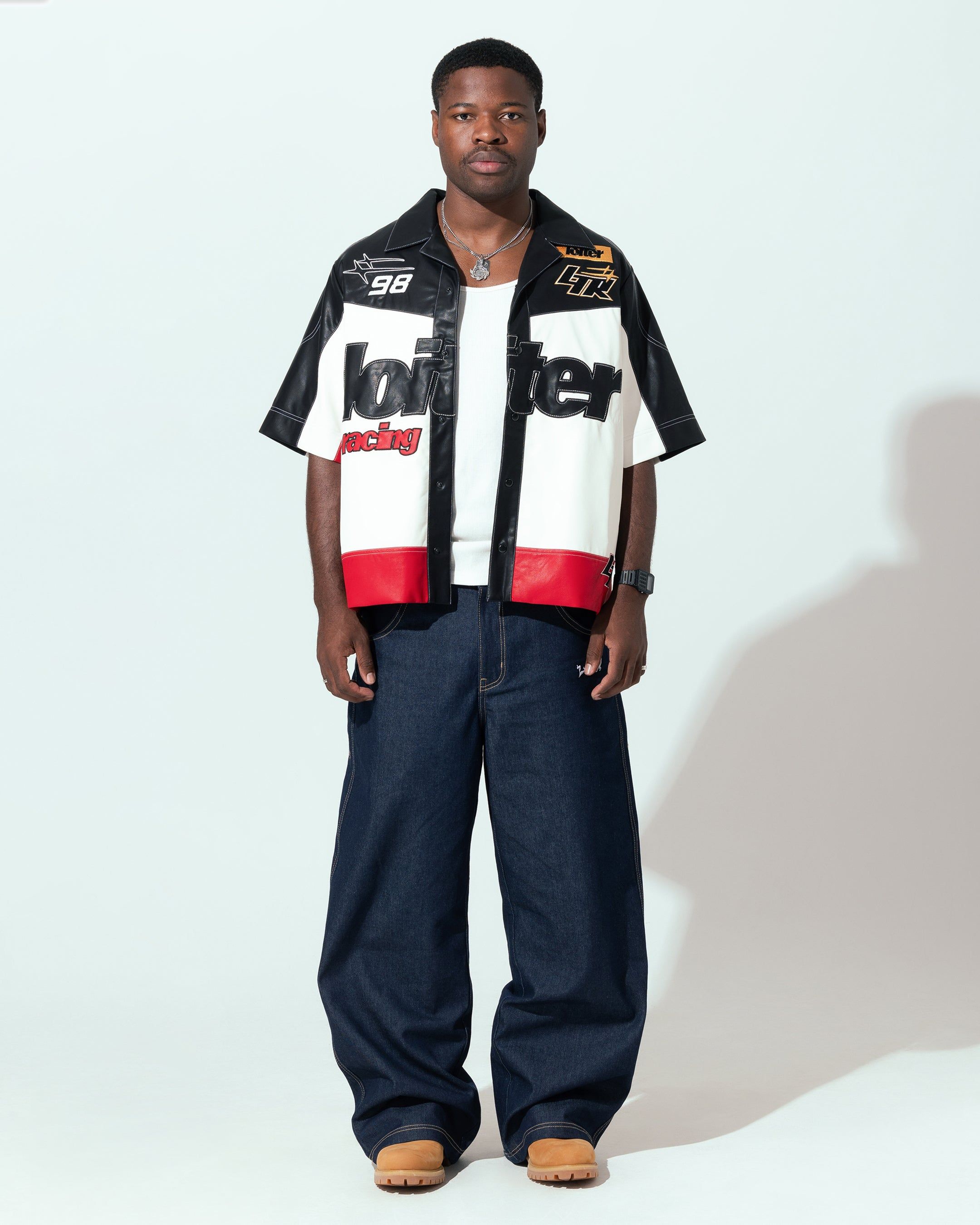 Loiter Racer Button Up Shirt Black/Red sold by Culture Kings product image thumbnail 3