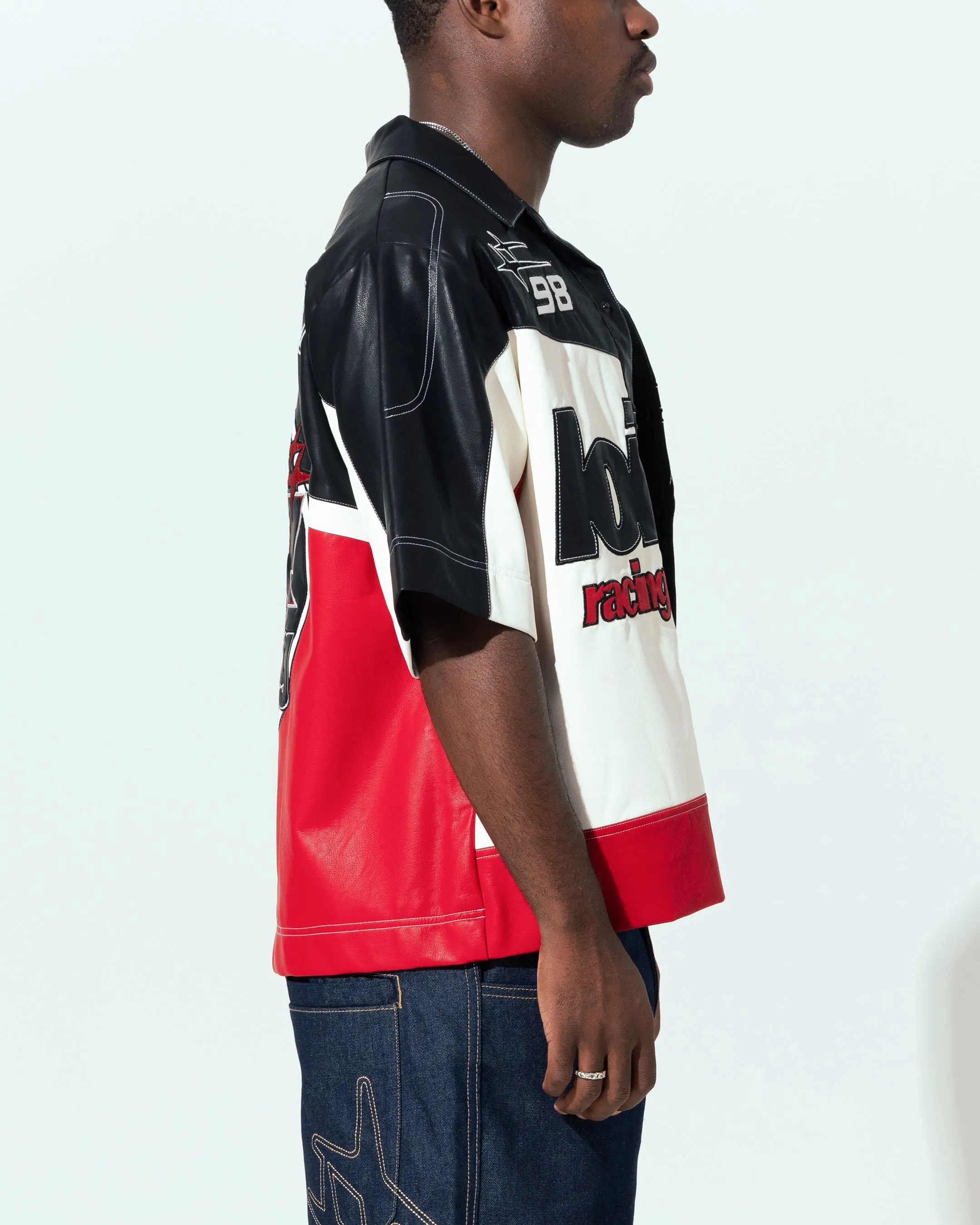 Loiter Racer Button Up Shirt Black/Red sold by Culture Kings product image thumbnail 5