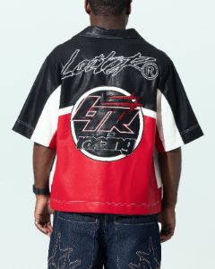 Loiter Racer Button Up Shirt Black/Red sold by Culture Kings