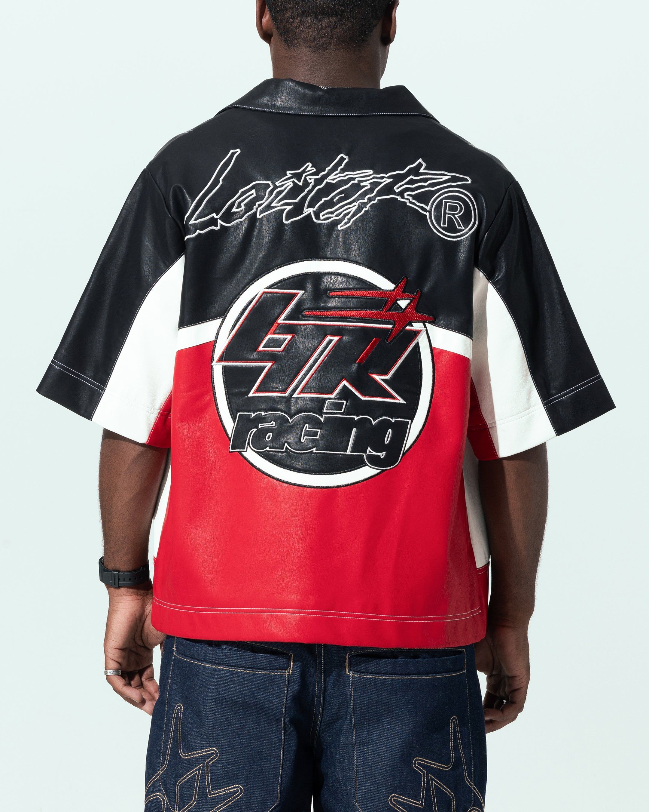Loiter Racer Button Up Shirt Black/Red sold by Culture Kings product image thumbnail 2