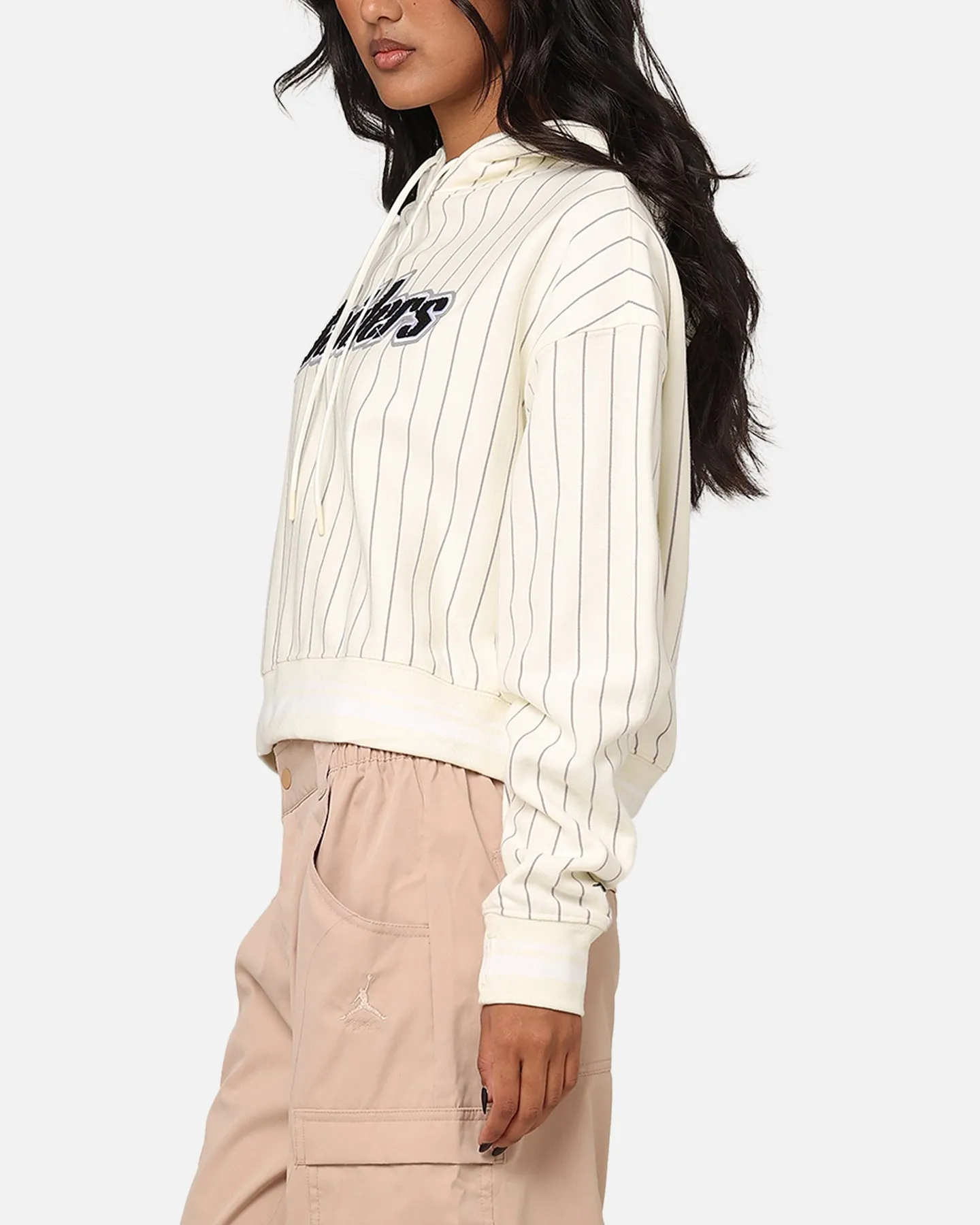 Pro Standard Women's Las Vegas Raiders Fleece Cropped Pullover Hoodie Eggshell/Grey sold by Culture Kings product image thumbnail 5