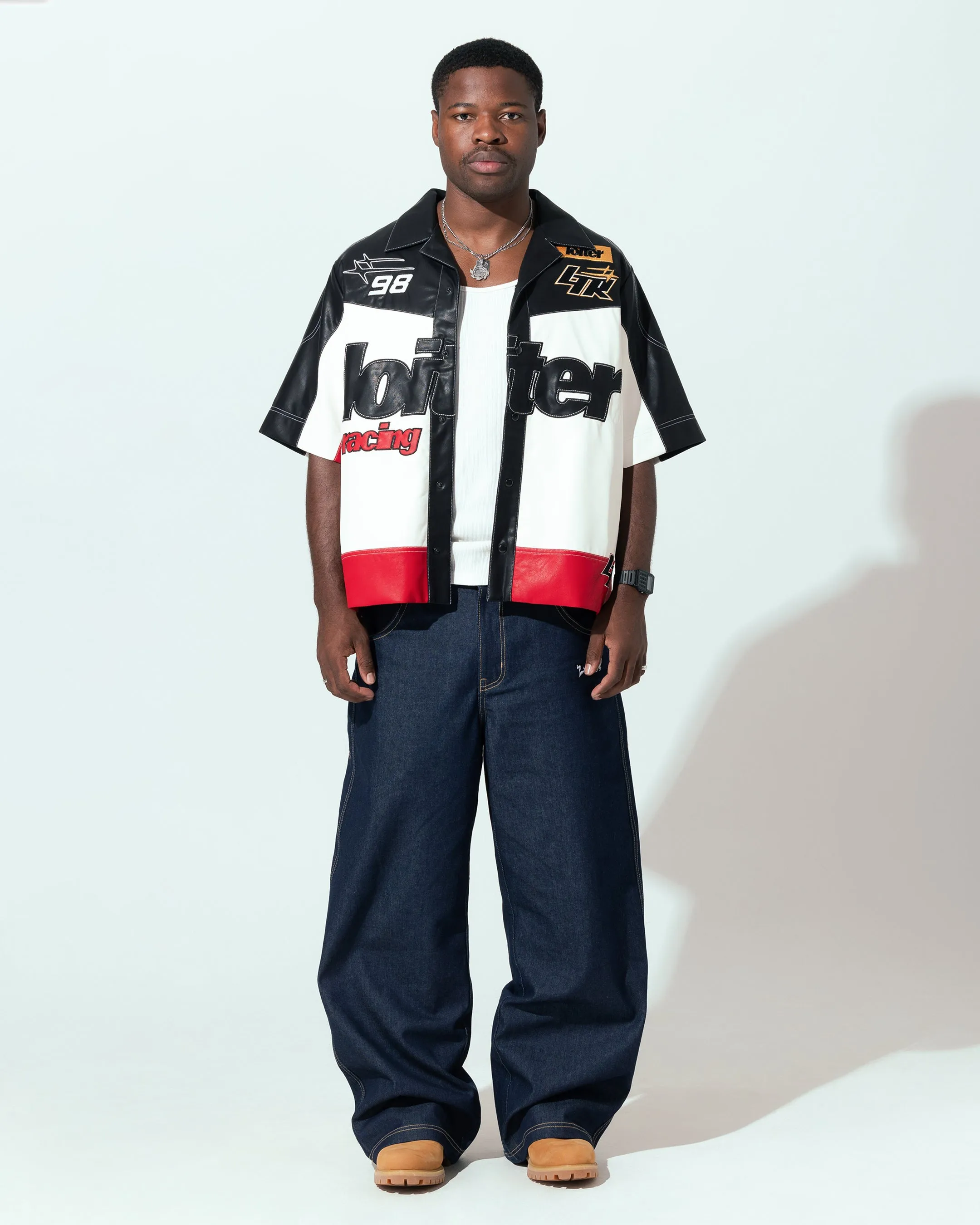 Loiter Racer Button Up Shirt Black/Red sold by Culture Kings product image thumbnail 3