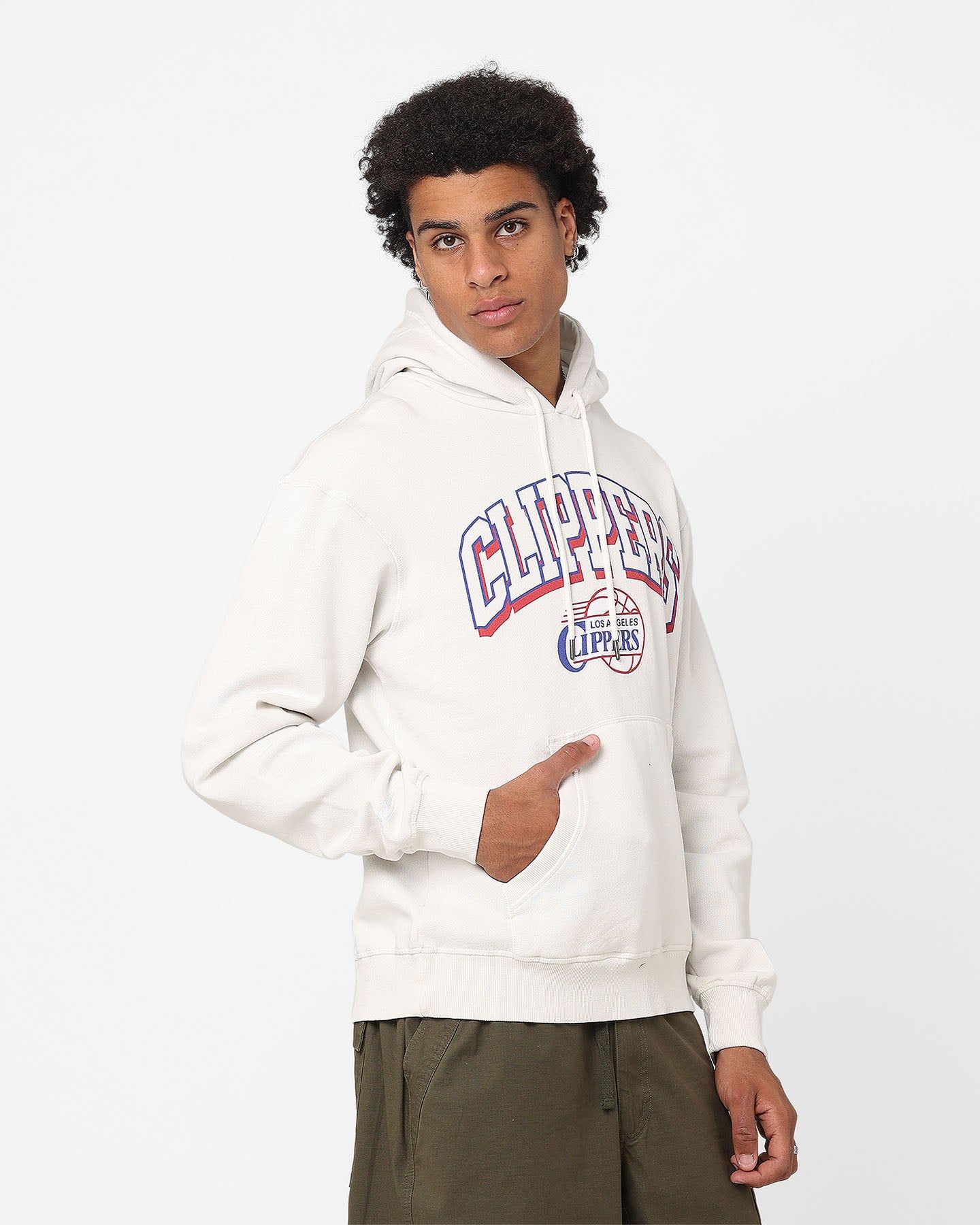 Mitchell & Ness Los Angeles Clippers Vintage Keyline Logo Hoodie Vintage White sold by Culture Kings product image thumbnail 5