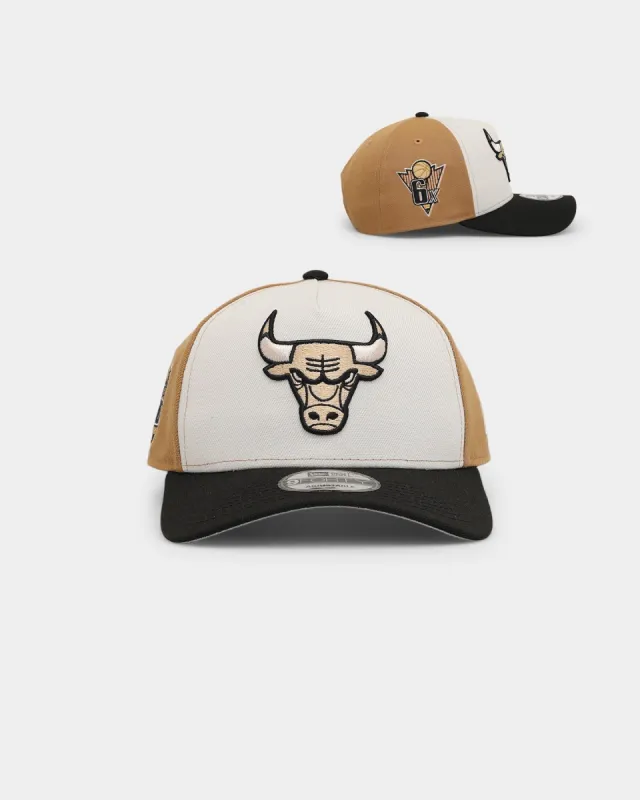 New Era Chicago Bulls 'Desert Tan' 9FORTY A-Frame Snapback Stone/Wheat sold by Culture Kings