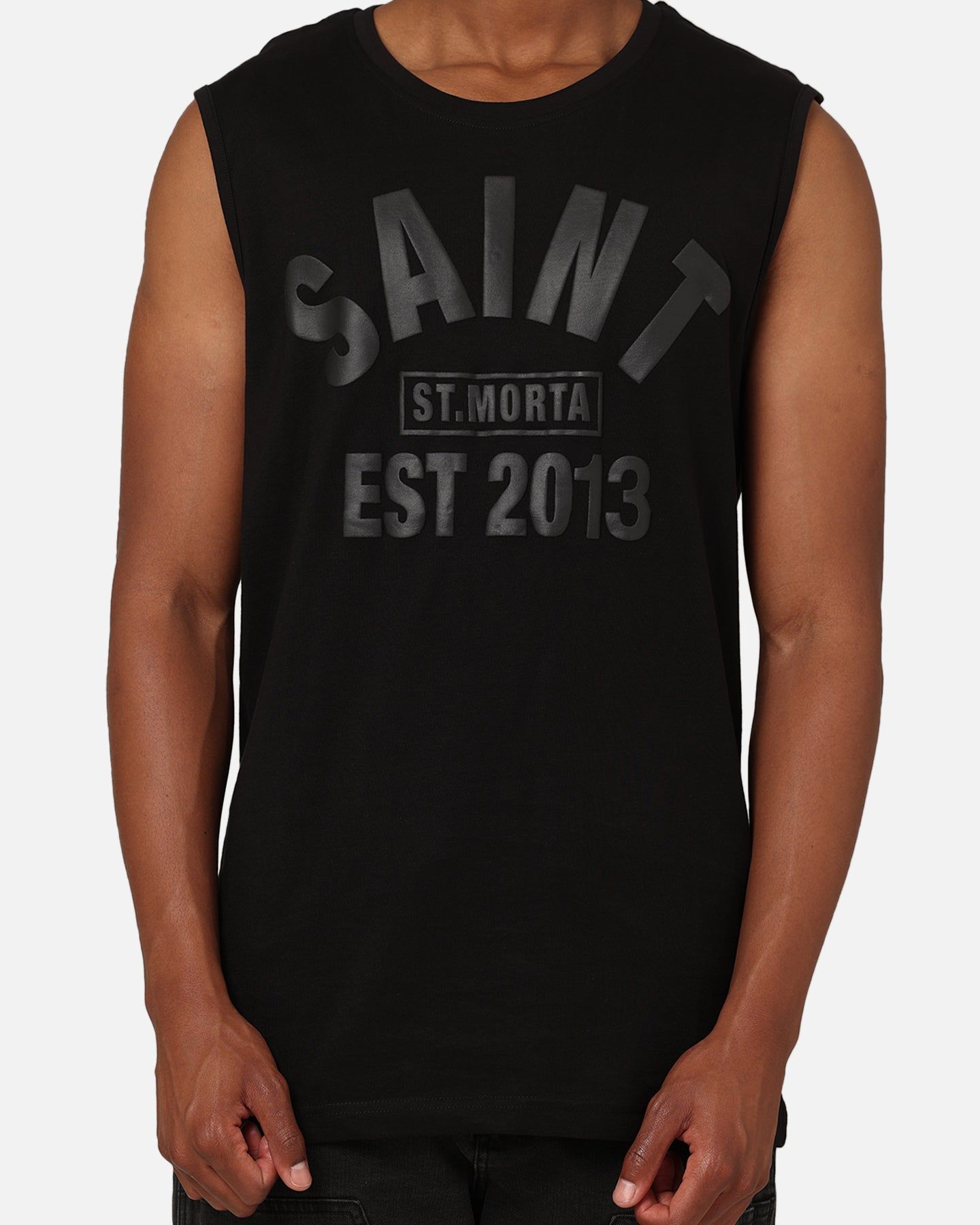 Saint Morta St Morta Muscle T-Shirt Black/Black sold by Culture Kings product image thumbnail 3