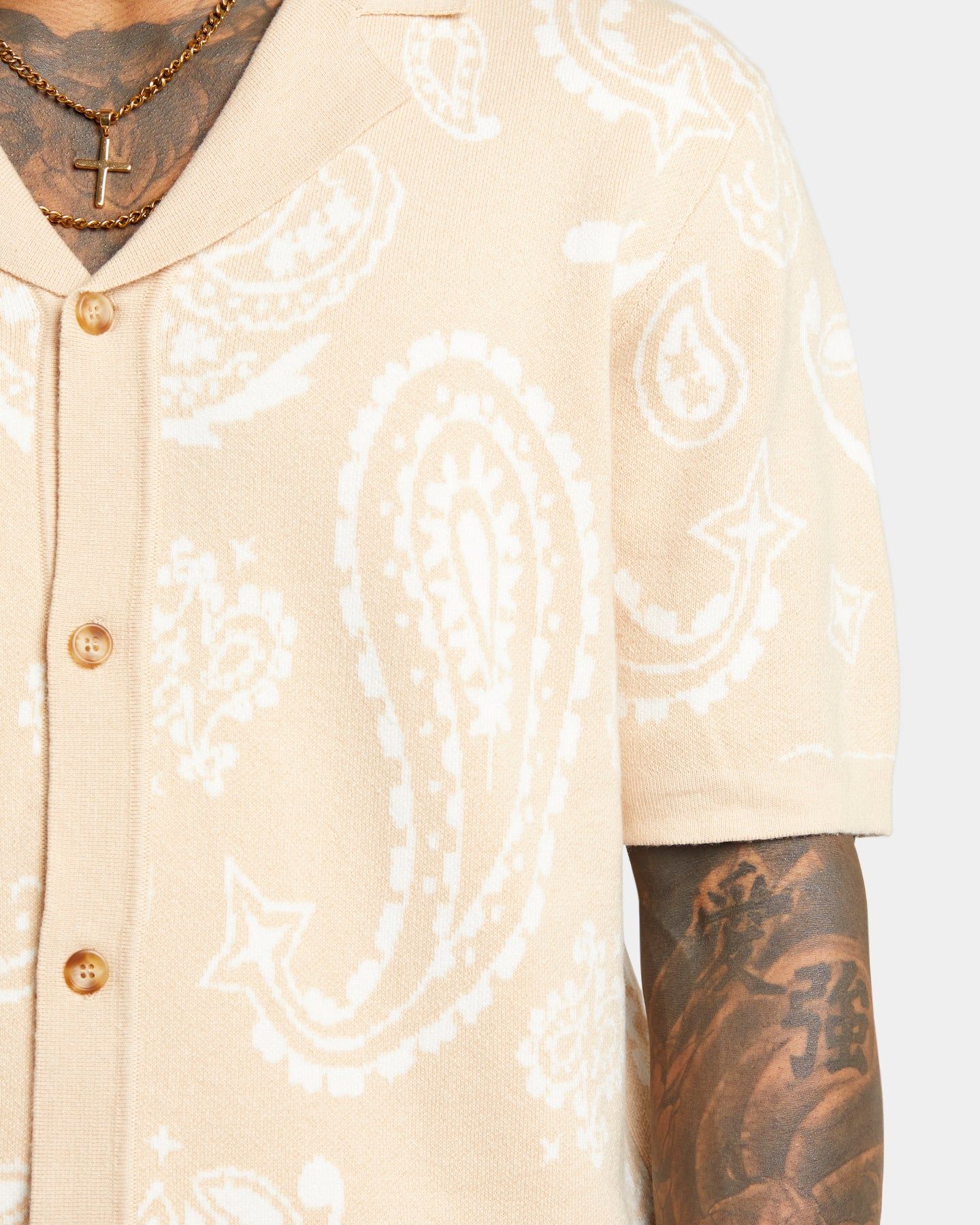 XXIII Ethan Paisley Button Up Shirt Cream sold by Culture Kings product image thumbnail 7