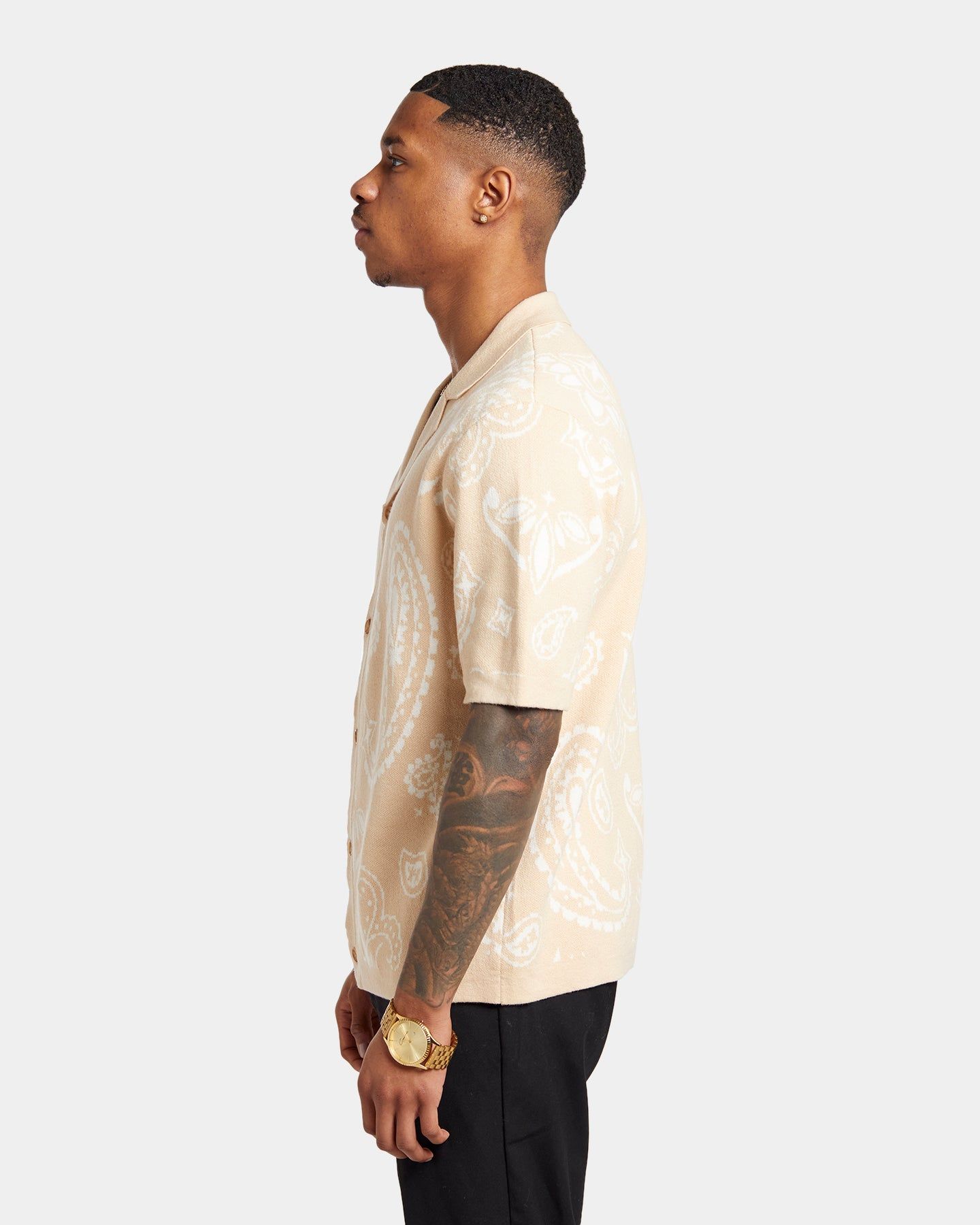 XXIII Ethan Paisley Button Up Shirt Cream sold by Culture Kings product image thumbnail 6