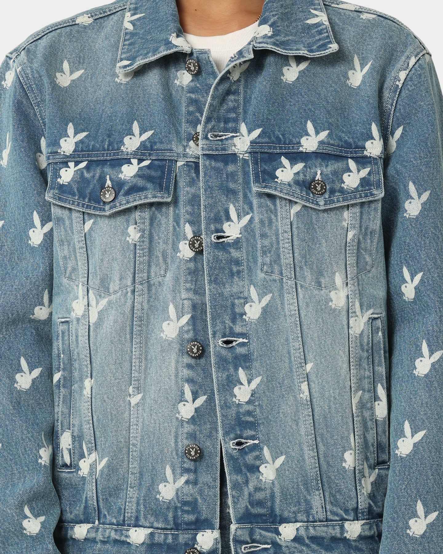 Playboy By CK Players Denim Jacket Vintage Blue sold by Culture Kings product image thumbnail 4