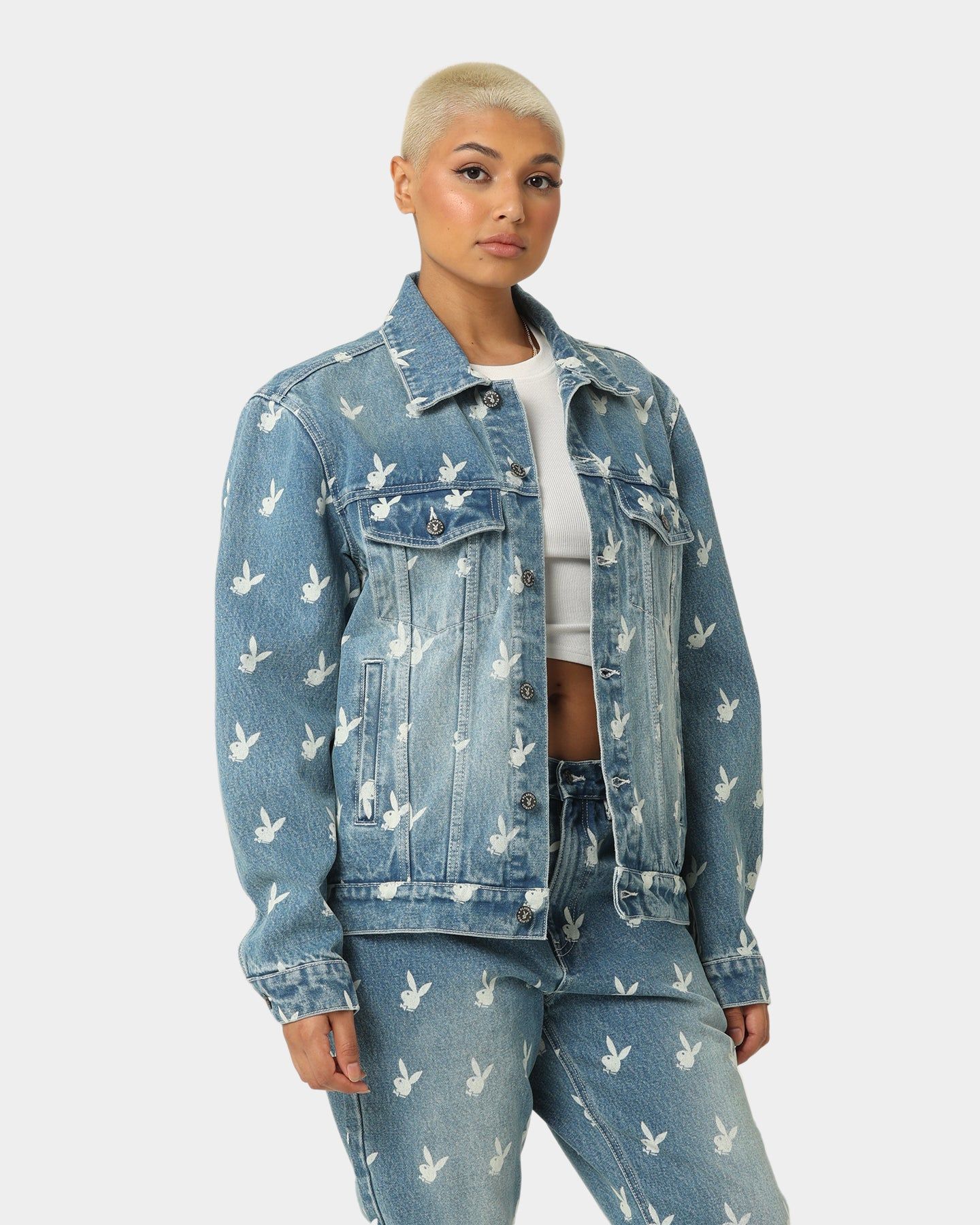 Playboy By CK Players Denim Jacket Vintage Blue sold by Culture Kings product image thumbnail 6